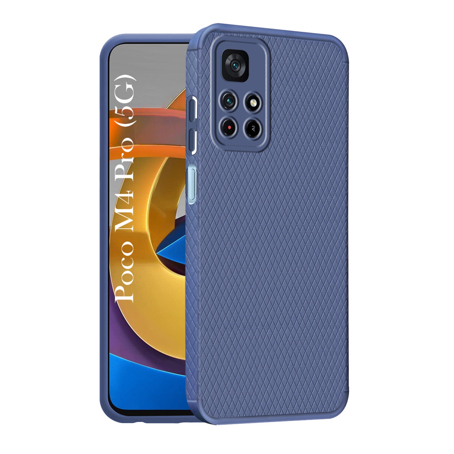 For Poco M4 Pro 5G Back Cover Case Liquid Silicone (Camera Protection | Side Grip Texture | Soft and Flexible)