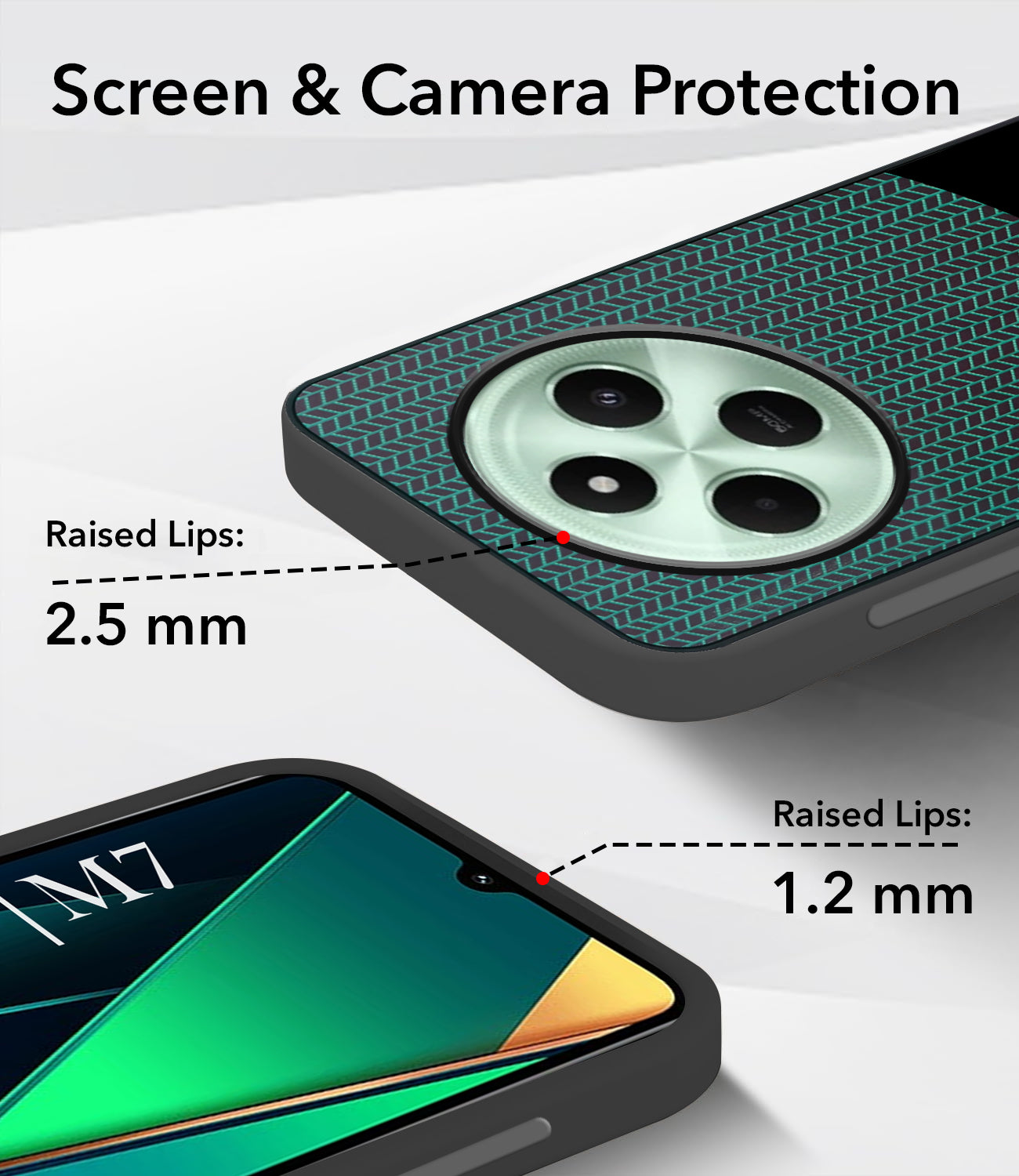For Poco C75 | Poco M7 Silicone Finish Back Cover Case (Premium Minimalist Professional Feel | Camera Protection Bump)