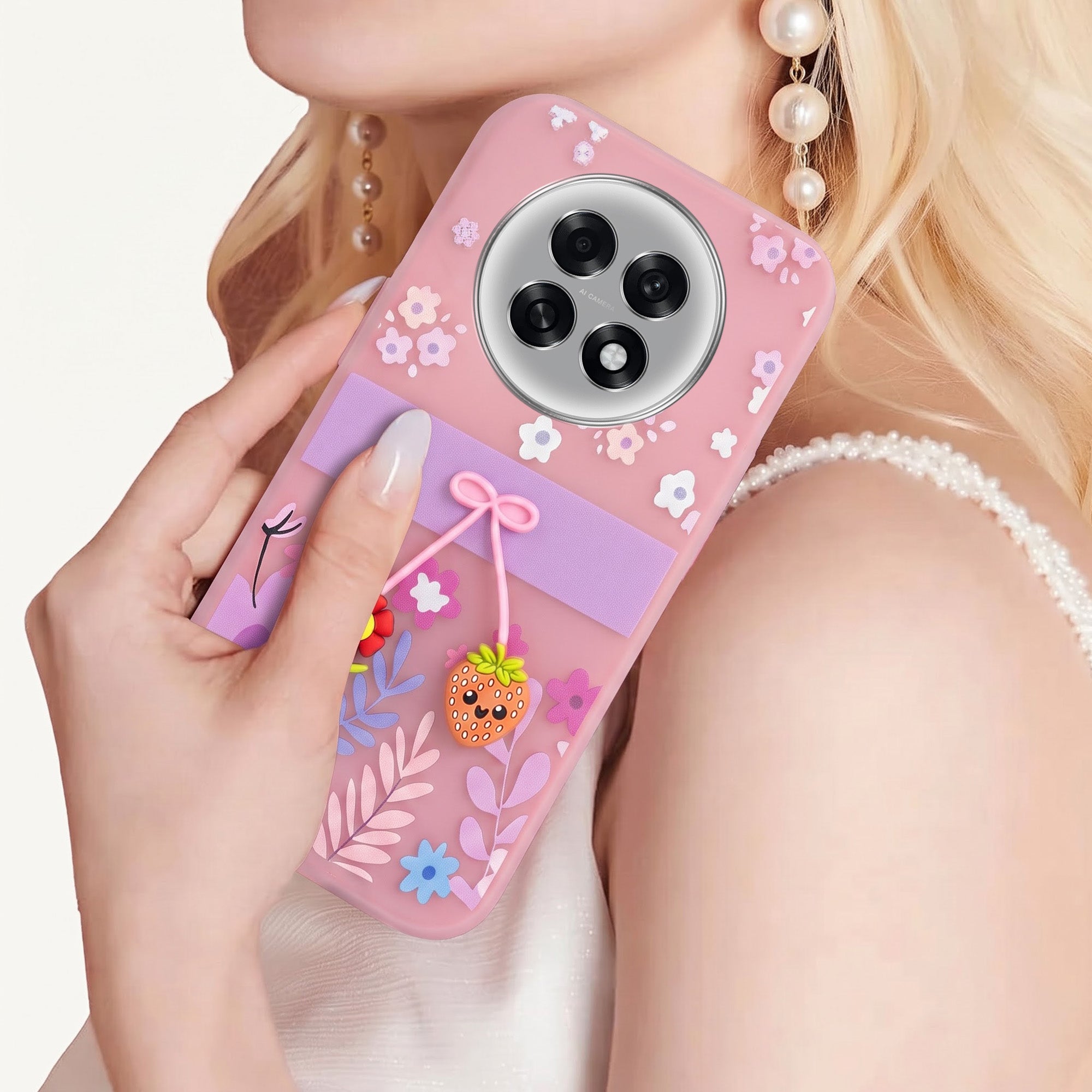 For Oppo F31 Pro Plus Back Cover Case (3D Cute Cartoons | Hard Back Side Soft | Matte Premium Finish | HD Printing)