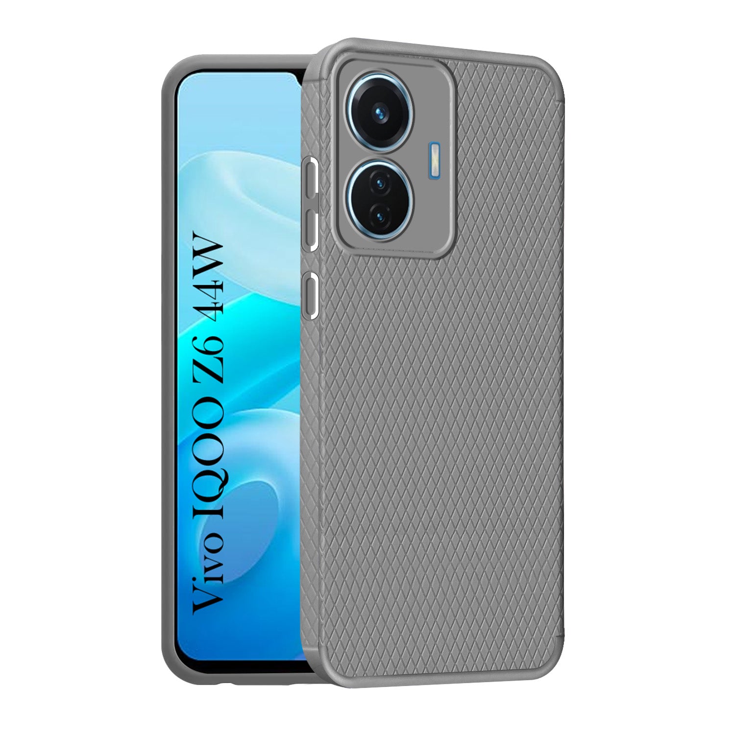 For Vivo IQOO Z6 44W Back Cover Case (Liquid Silicone | Side Grip | Camera Protection)