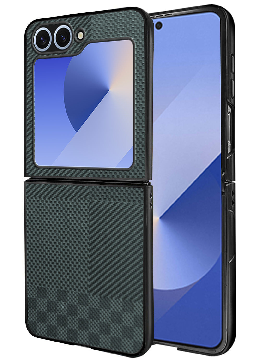 For Samsung Galaxy Z Flip 6 5G | Samsung Galaxy Z Flip 7 FE Back Flip Case Cover (Craft Printed Design | Hybrid Texture | Inside Microfiber Cloth)