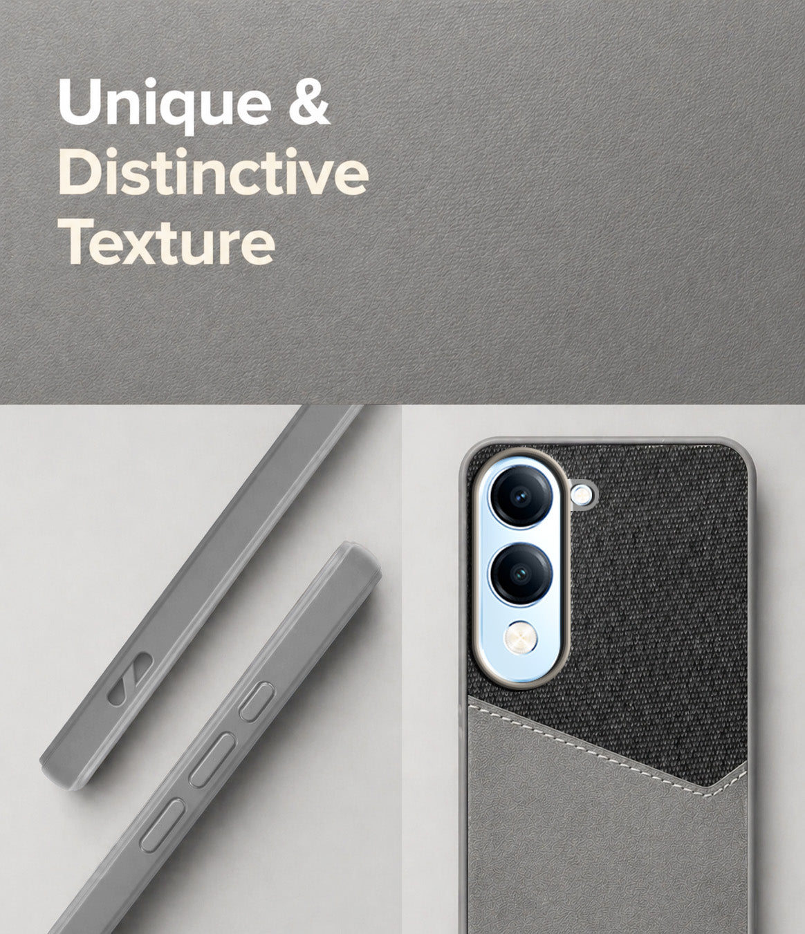 For Vivo iQOO Z10 Lite Back Cover Case (Dual PU Leather Stitch | Professional Minimalist | Soft and Flexible)