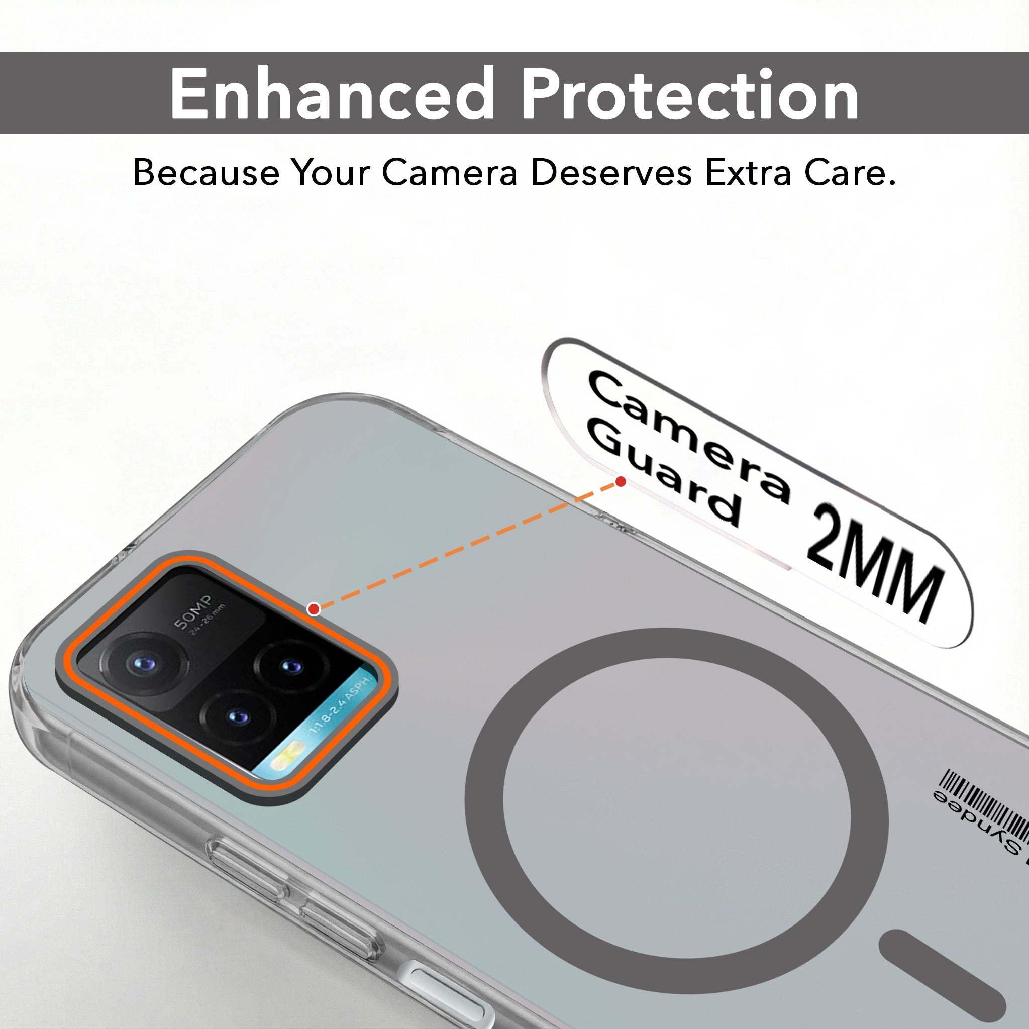 For Vivo Y33T | Vivo Y21T | Vivo Y21s Back Cover Case (Soft Touch | Camera Bump Protection | MagSafe Compatible | Matte Finish)
