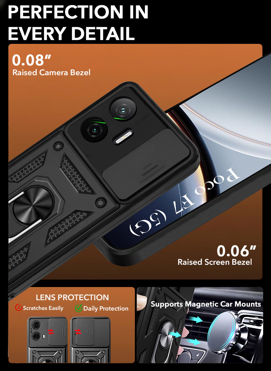 For Xiaomi Poco F7 5G Back Cover Case (Hybrid Dual Armor Polycarbonate)
