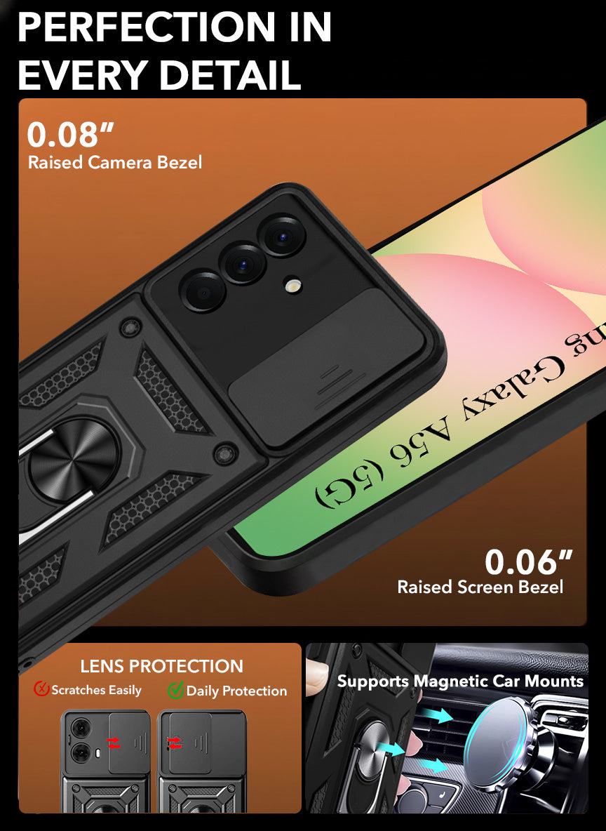 For Samsung Galaxy A56 Back Cover Case (Hybrid Dual Armor Polycarbonate)
