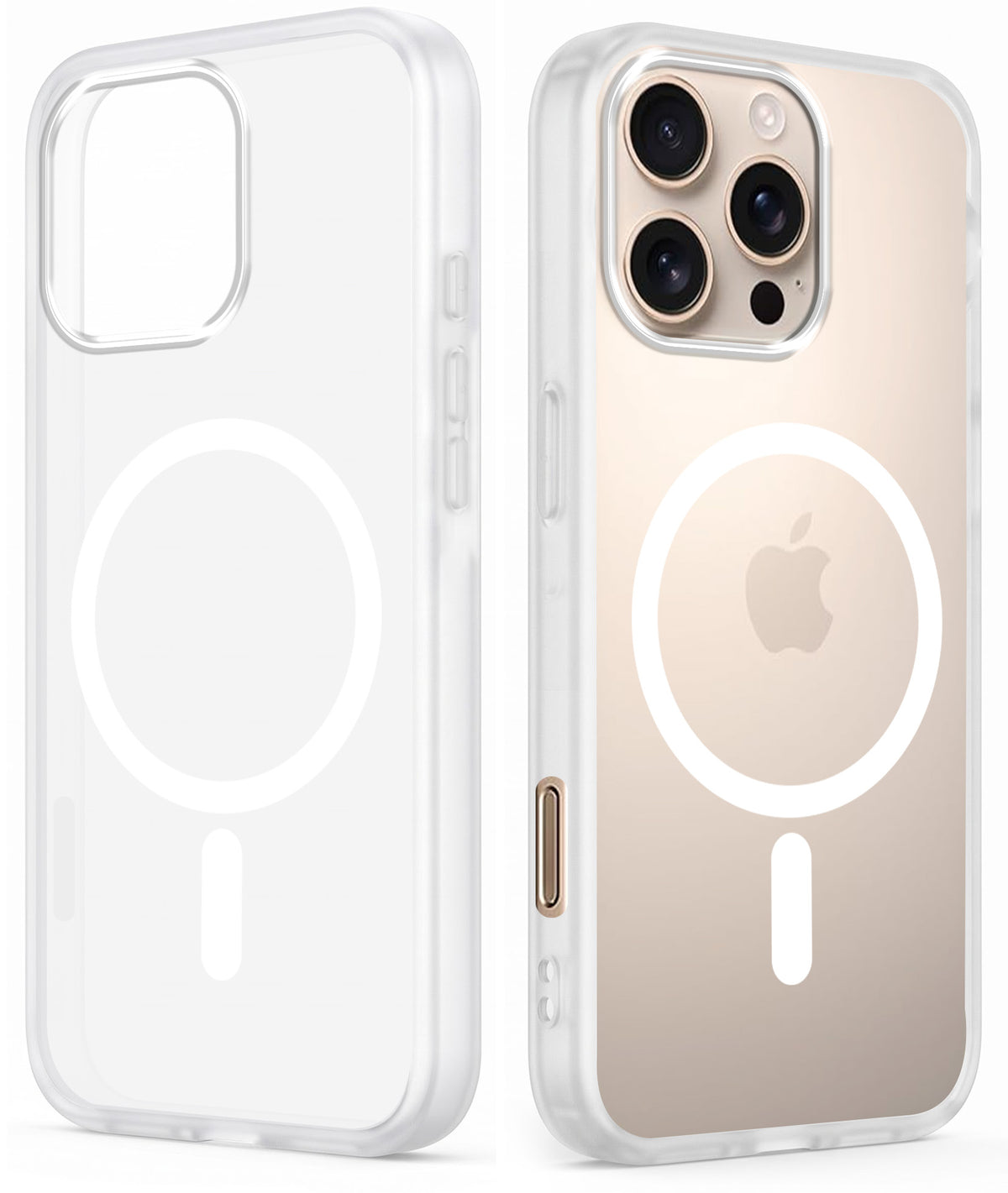 For Apple iPhone 16 Pro Matte Finish Back Case Cover (MagSafe Compatible | Translucent Soft Touch | Slim and Unbreakable)