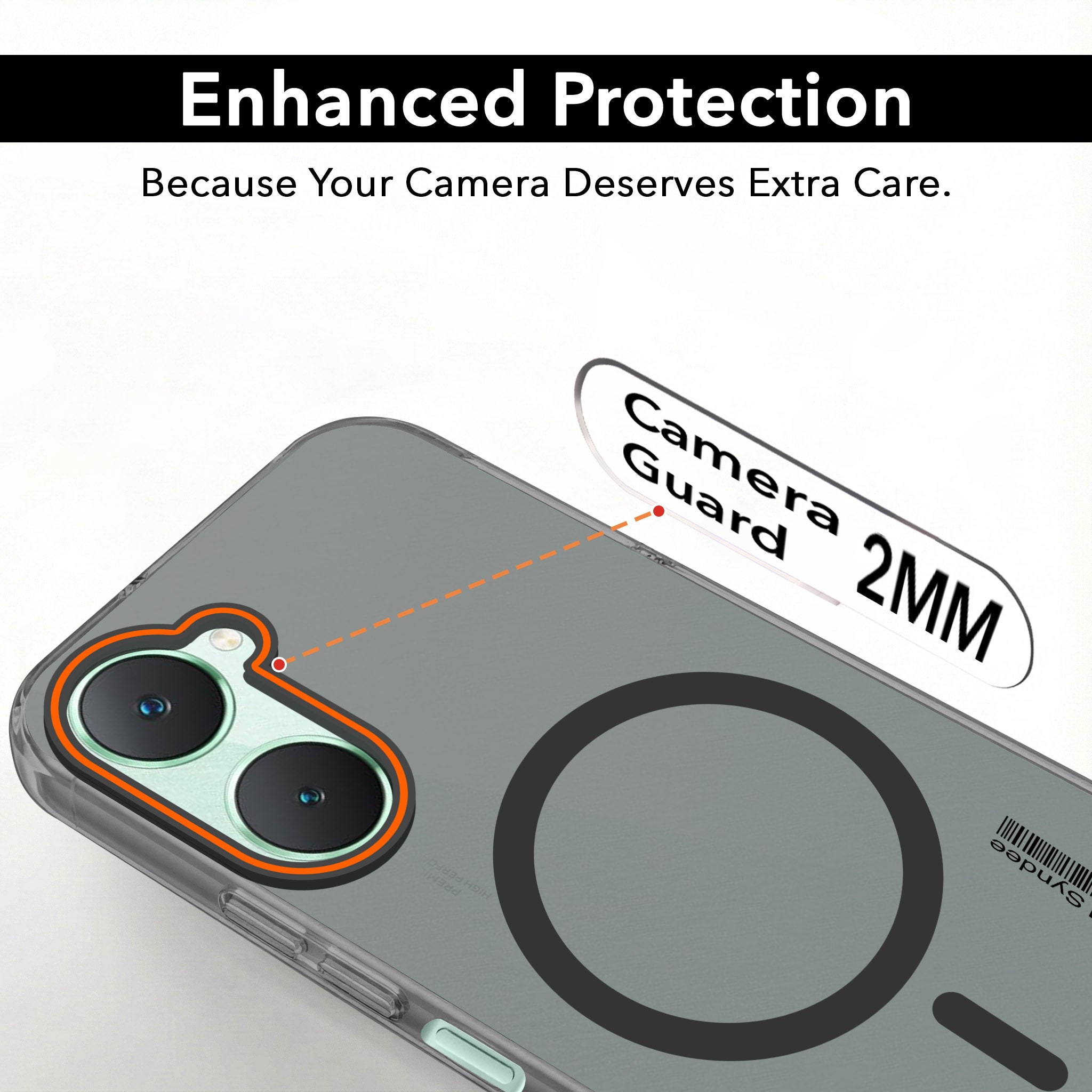For Vivo Y18 | Y18e | Y03 | Y18i | Y18t Back Cover Case (Soft Touch | Camera Bump Protection | MagSafe Compatible | Matte Finish)