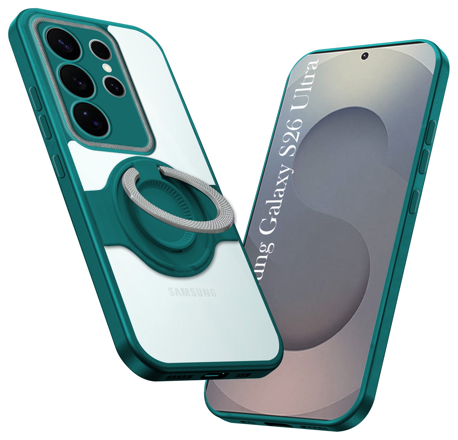 For Samsung Galaxy S26 Ultra Back Cover Case with stand (Built-in Ring Holder Kickstand | Lifetime Anti Yellow | Camera Protection)