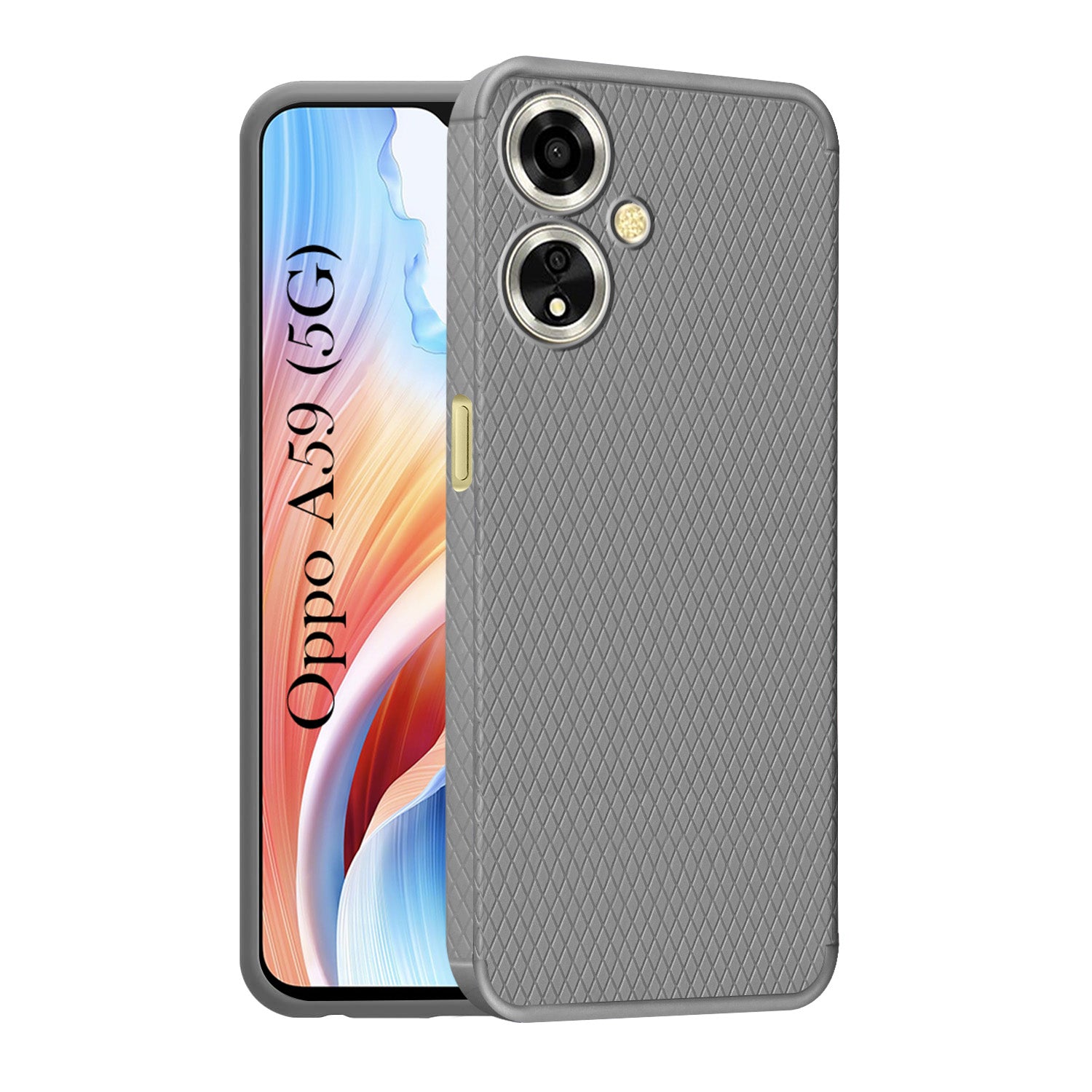For Oppo A59 5G Back Cover Case Liquid Silicone (Camera Protection | Side Grip Texture | Soft and Flexible)