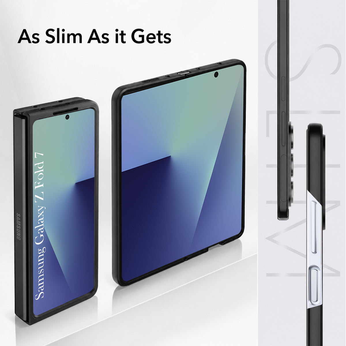 For Samsung Galaxy Z Fold 7 Premium Cover Case (Soft Leater Touch | Interior Protective Cloth | Slim 360* Protection)