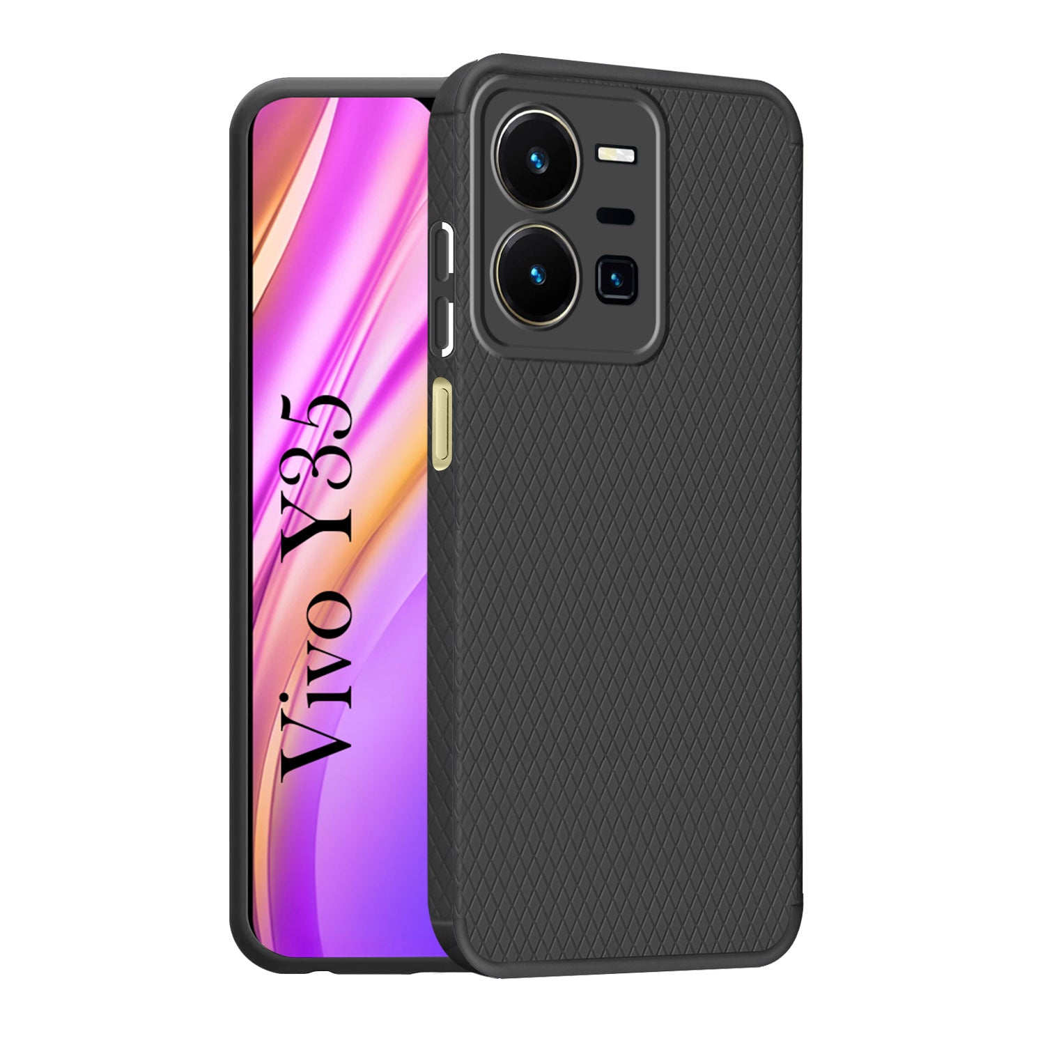 For Vivo Y35 Back Cover Case Liquid Silicone (Camera Protection | Side Grip Texture | Soft and Flexible)
