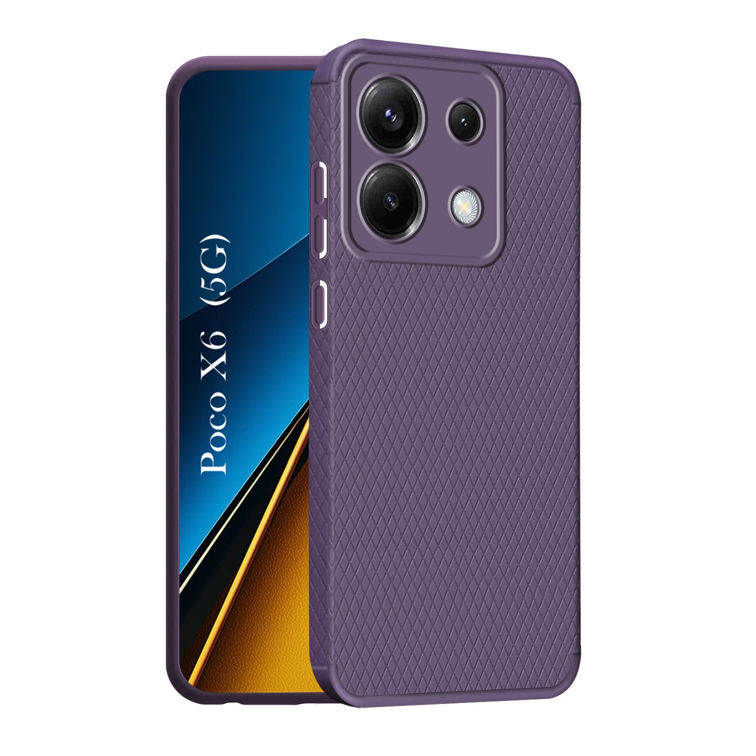 For Poco X6 5G Back Cover Case (Liquid Silicone | Side Grip | Camera Protection)