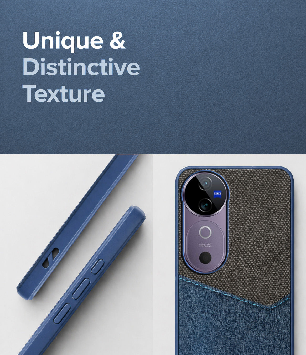 For Vivo V40 | Vivo V40 Pro Back Cover Case (Dual PU Leather Stitch | Professional Minimalist | Soft and Flexible)