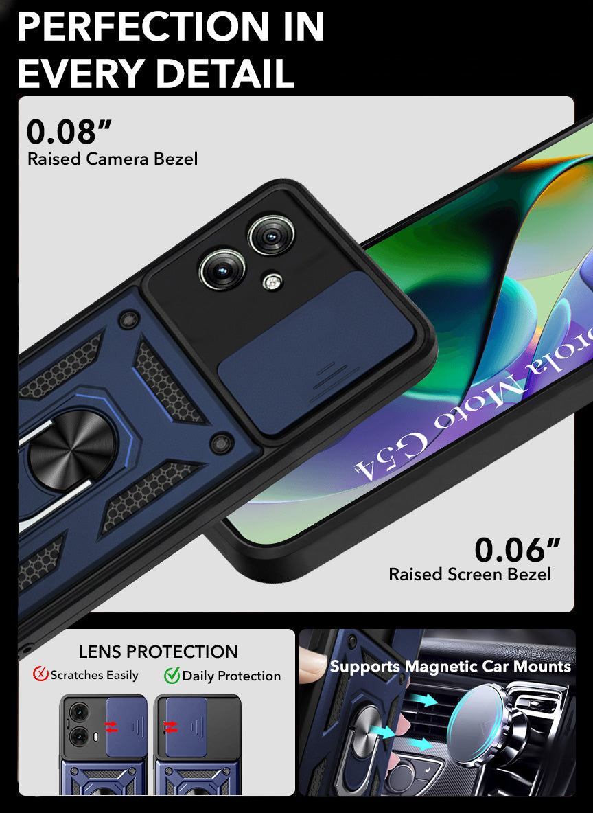 For Motorola Moto G54 Back Cover Case (Hybrid Dual Armor Polycarbonate)