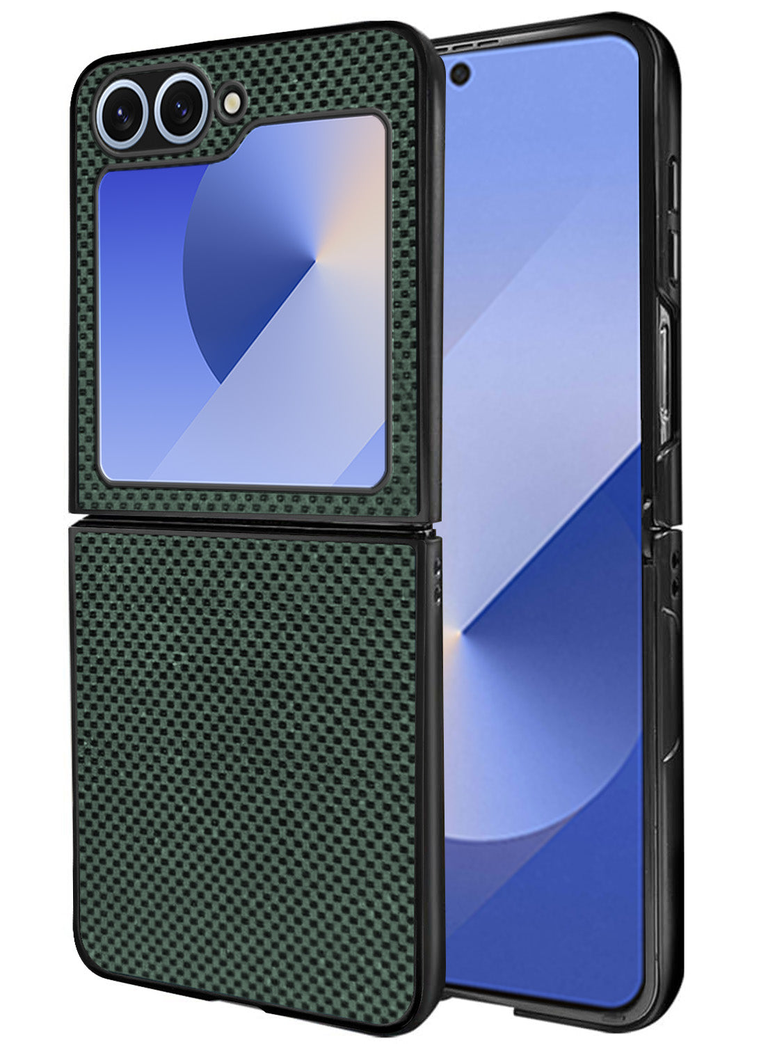 For Samsung Galaxy Z Flip 6 5G | Samsung Galaxy Z Flip 7 FE Back Flip Case Cover (Craft Printed Design | Hybrid Texture | Inside Microfiber Cloth)