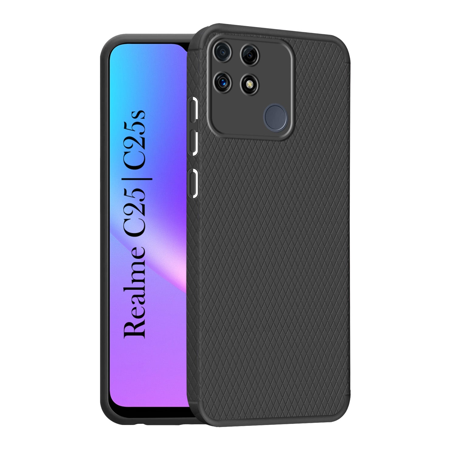 For Realme C25 | C25s Back Cover Case Liquid Silicone (Camera Protection | Side Grip Texture | Soft and Flexible)