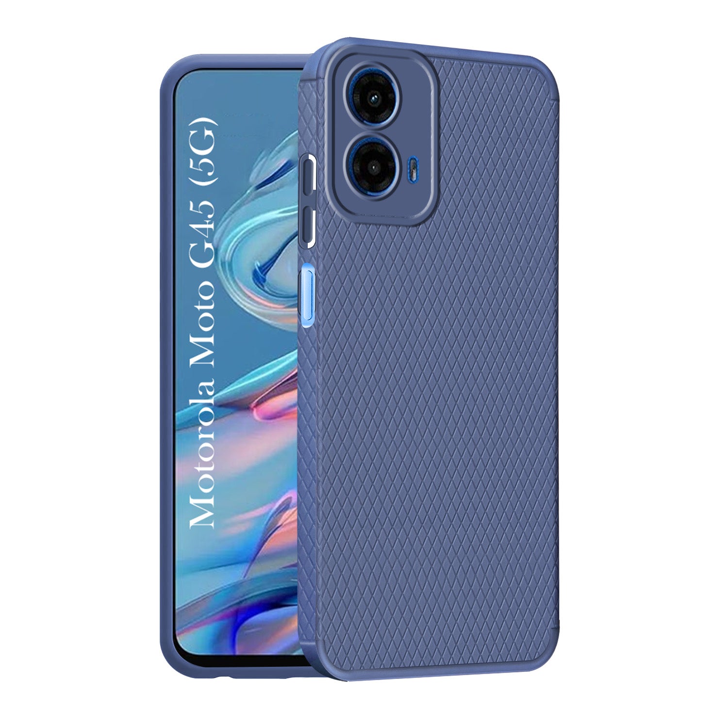 For Motorola Moto G45 Back Cover Case Liquid Silicone (Camera Protection | Side Grip Texture | Soft and Flexible)