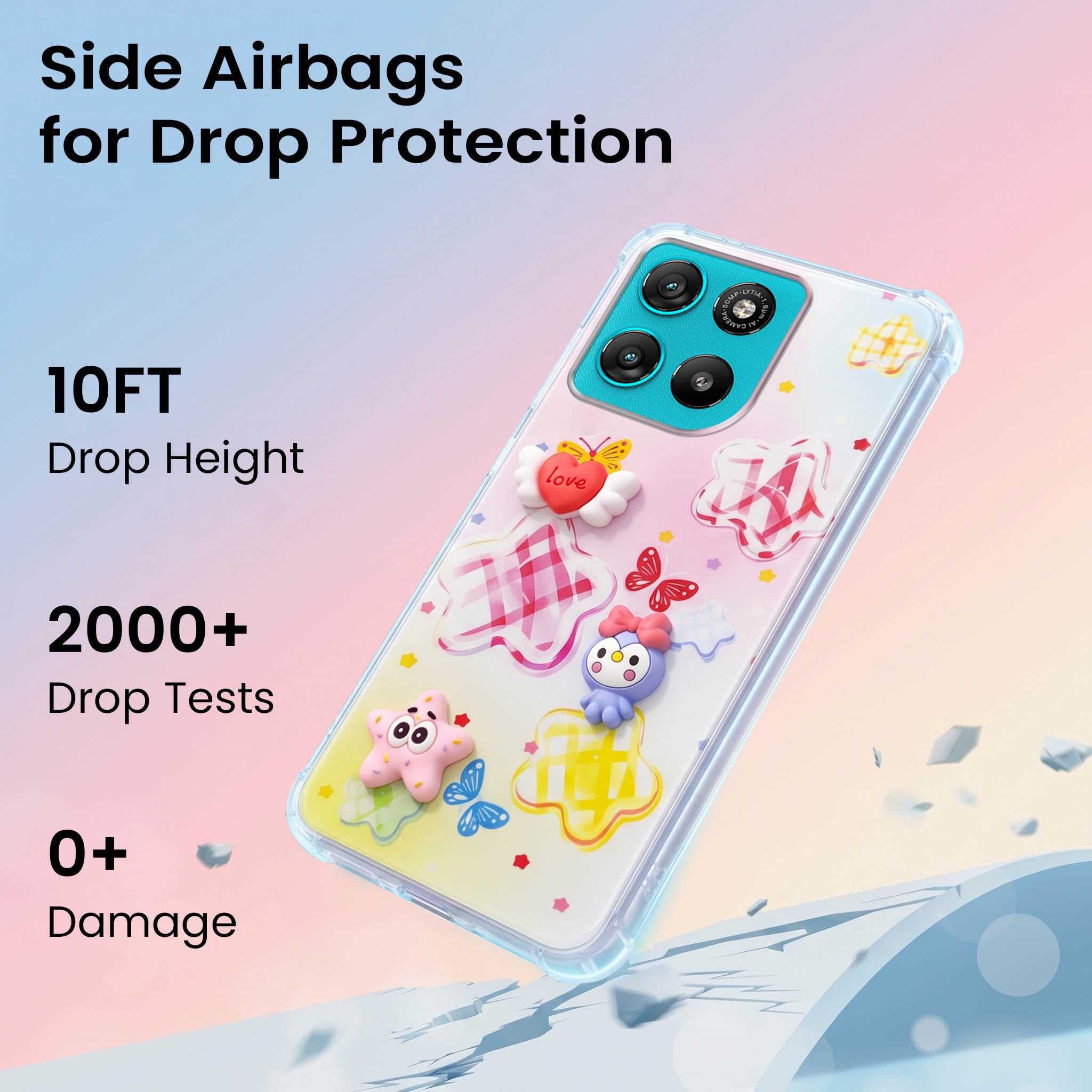 For Motorola Moto G67 Power | G57 Power Back Cover Case (3D Cute Cartoons | Hard Back Side Soft | Matte Premium Finish | HD Printing)