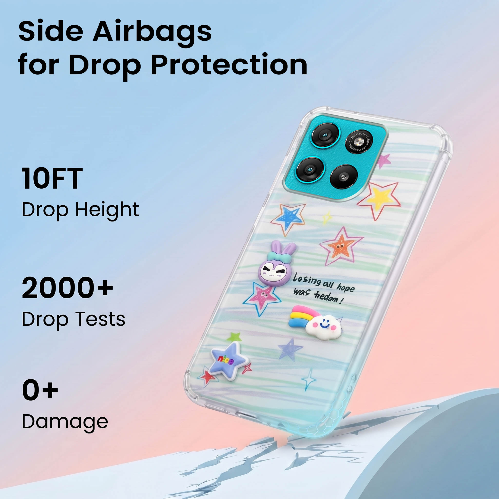For Motorola Moto G67 Power | G57 Power Back Cover Case (3D Cute Cartoons | Hard Back Side Soft | Matte Premium Finish | HD Printing)