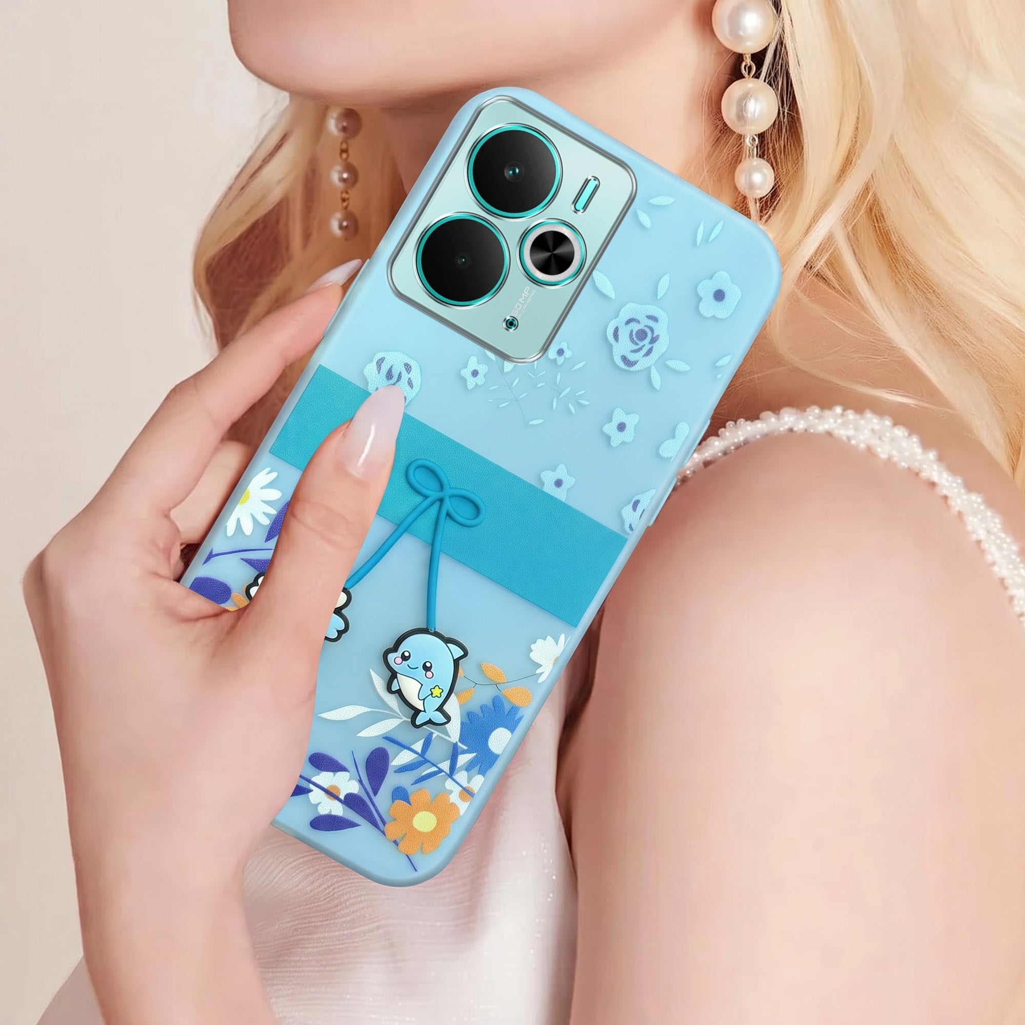 For Realme 14T Back Cover Case (3D Cute Cartoons | Hard Back Side Soft | Matte Premium Finish | HD Printing)