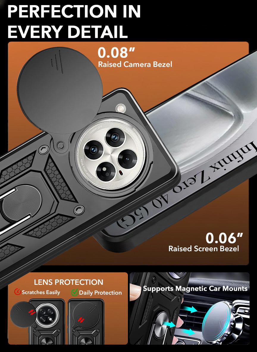 For Infinix Zero 40 5G Back Cover Case (Hybrid Dual Armor Polycarbonate)
