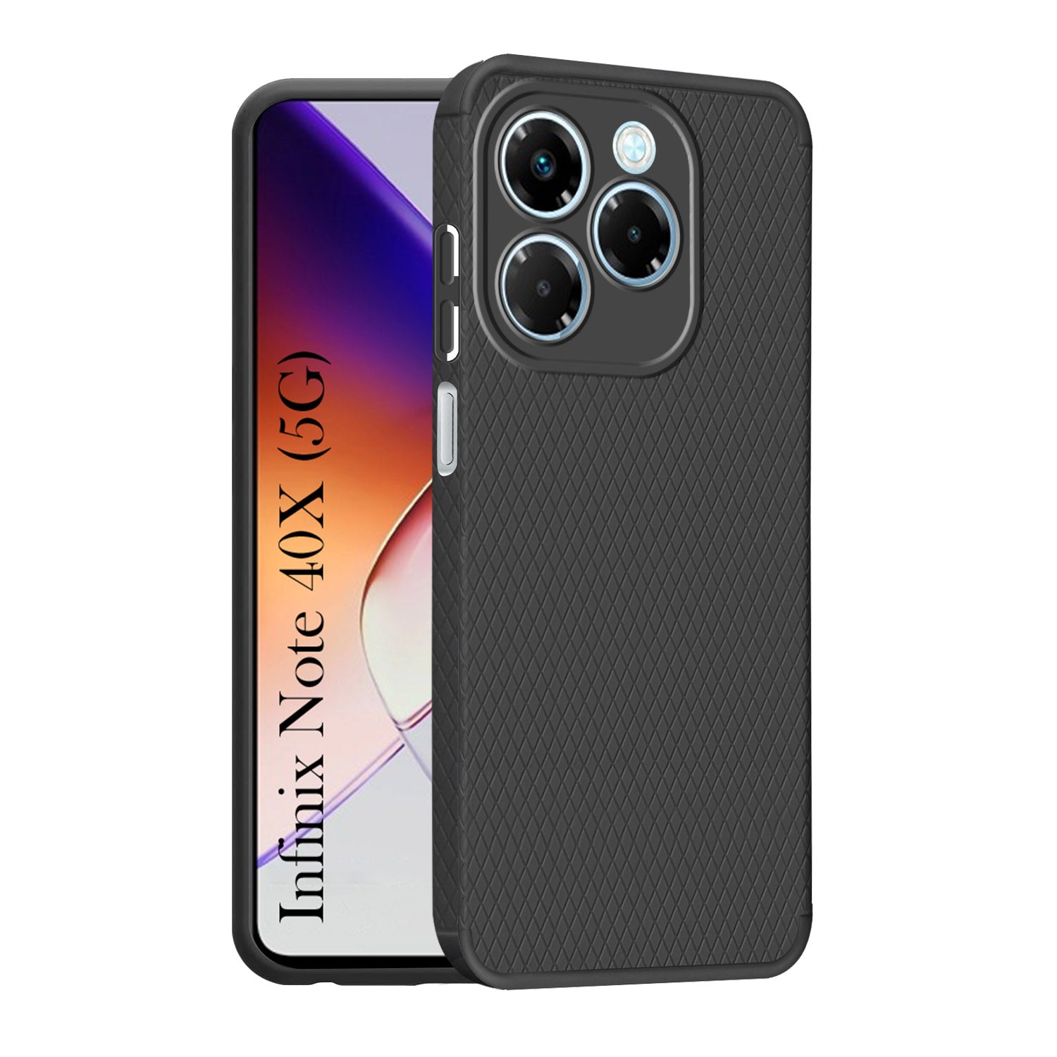 For Infinix Note 40X 5G Back Cover Case Liquid Silicone (Camera Protection | Side Grip Texture | Soft and Flexible)
