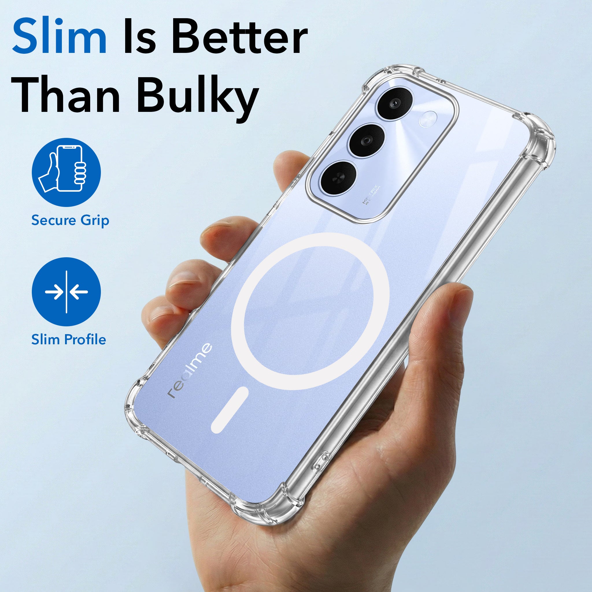 For Realme C83 5G Back Cover Shockproof Crystal-Clear (Magsafe Wireless Support | Drop & Camera Protection | Hard Polycarbonate)
