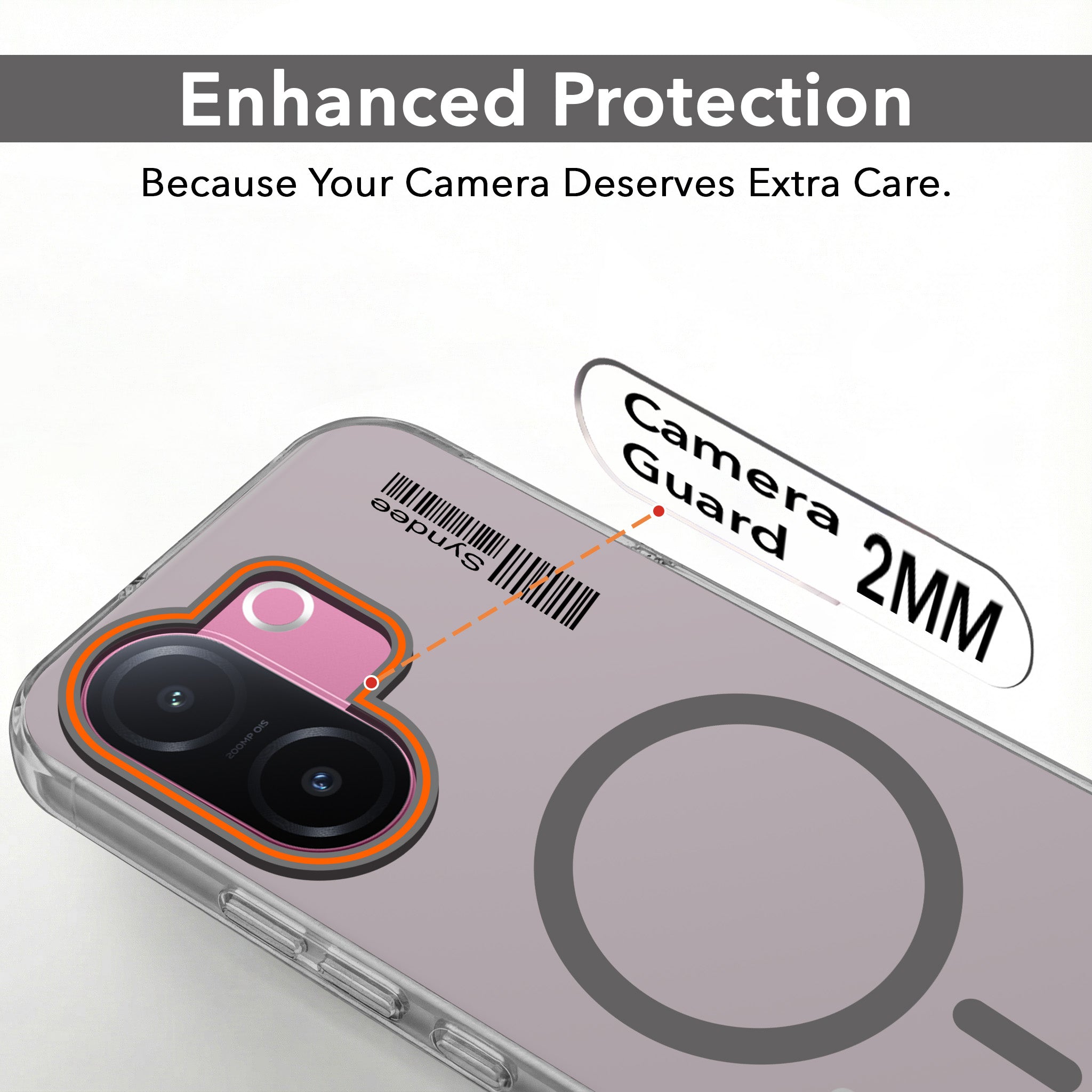 For Vivo V60e Back Cover Case (Soft Touch | Camera Bump Protection | MagSafe Compatible | Matte Finish)