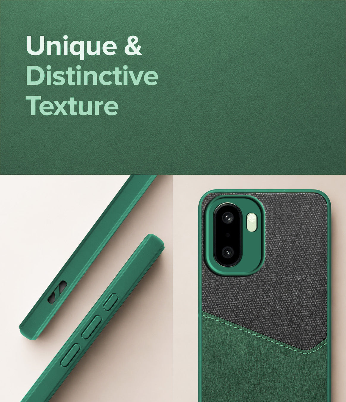 For OnePlus 15R Back Cover Case (Dual PU Leather Stitch | Professional Minimalist | Soft and Flexible)