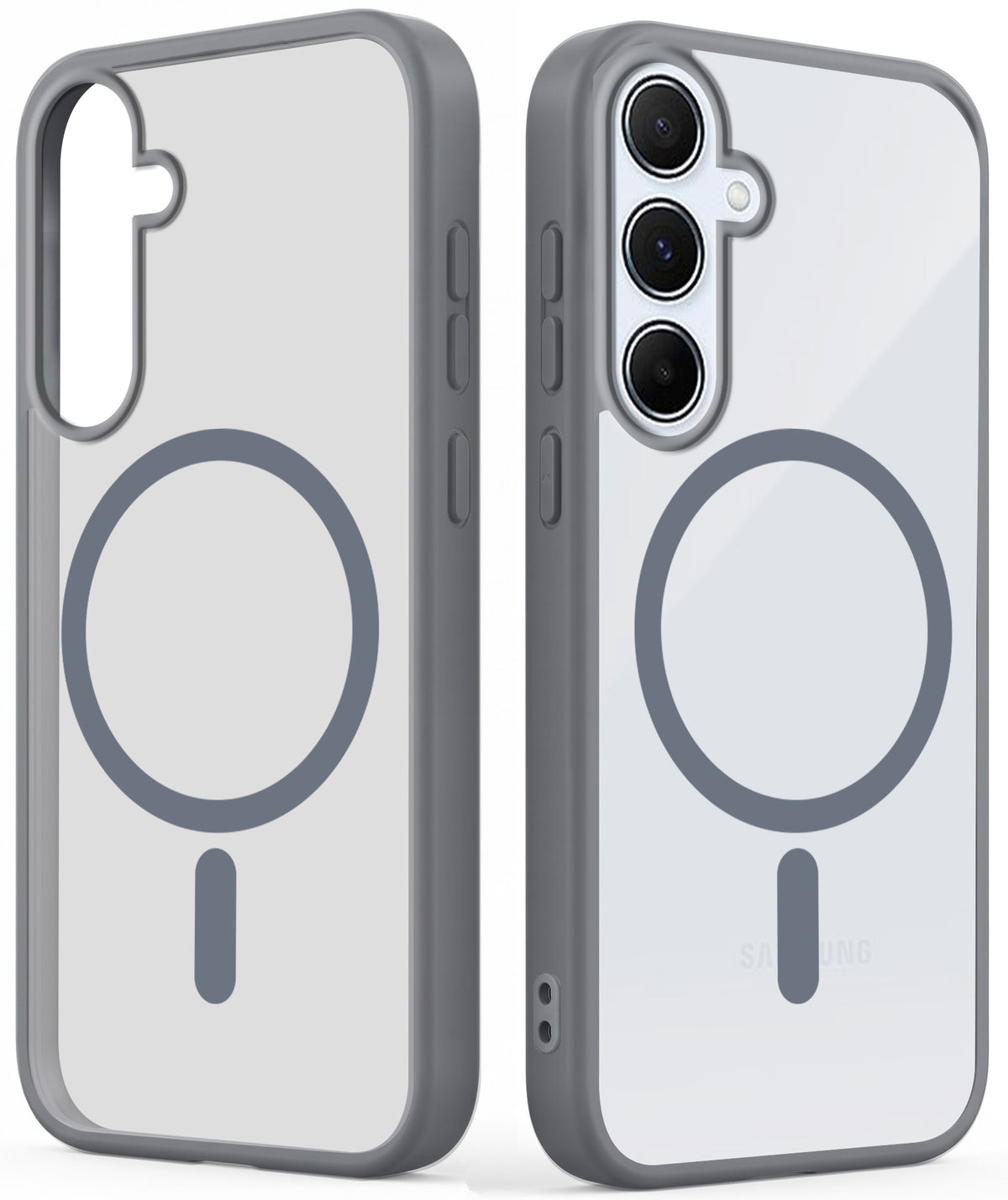 For Samsung Galaxy A55 5G Matte Finish Back Case Cover (MagSafe Compatible | Translucent Soft Touch | Slim and Unbreakable)