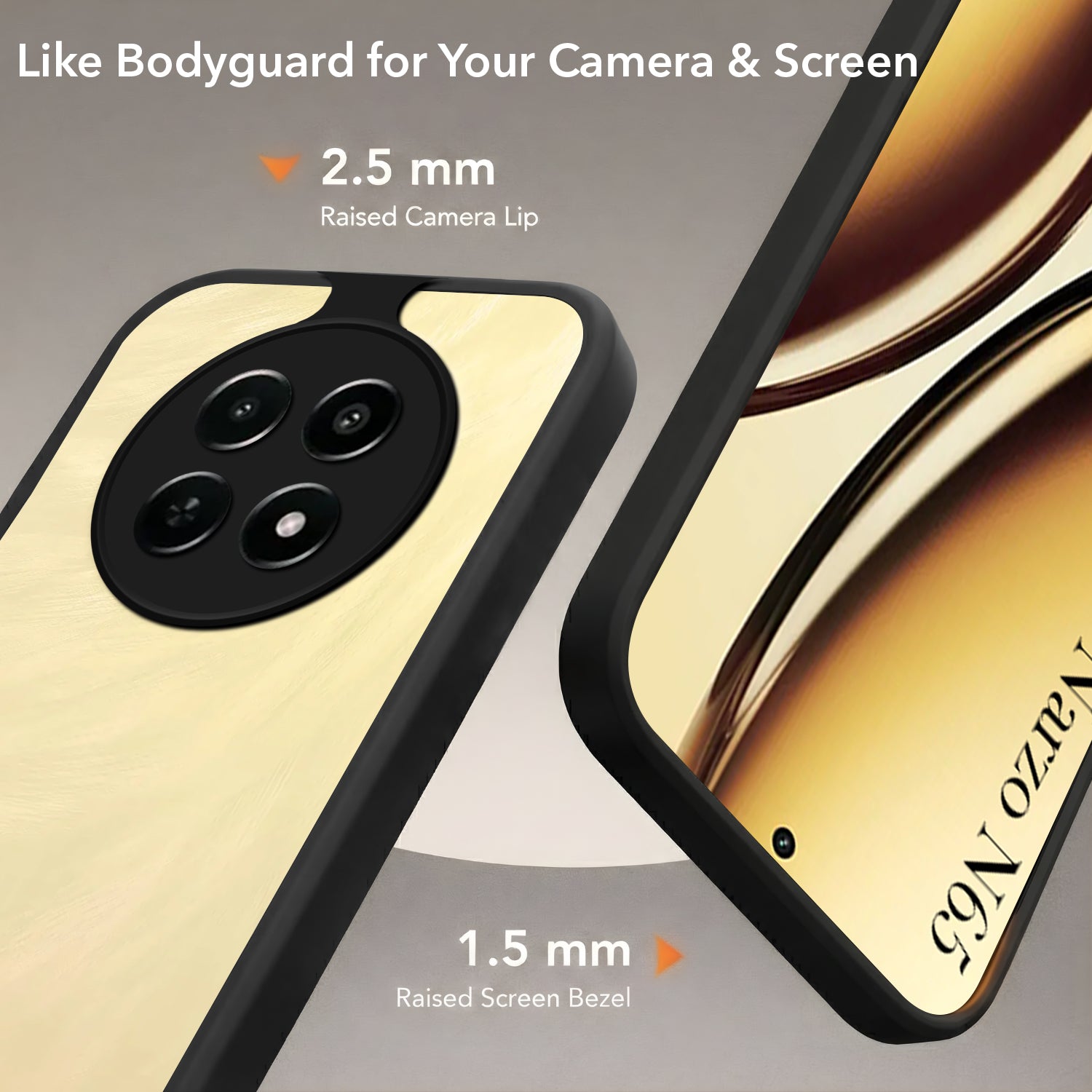 For Realme Narzo N65 5G Back Cover Case (Built-in Stand | Lifetime Anti Yellow | Kickstand Shockproof | Camera Protection | MagSafe Compatible)