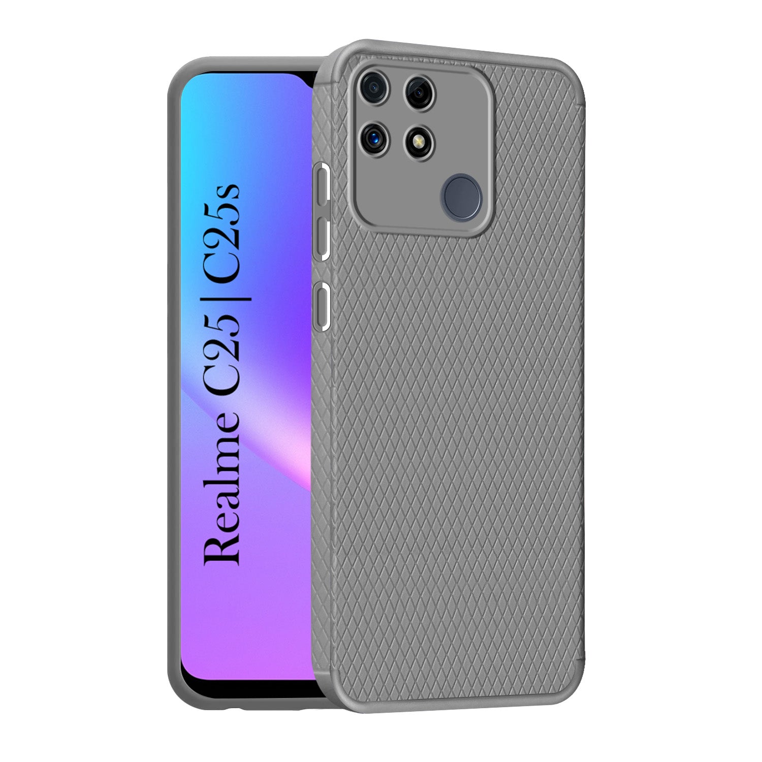 For Realme C25 | C25s Back Cover Case Liquid Silicone (Camera Protection | Side Grip Texture | Soft and Flexible)