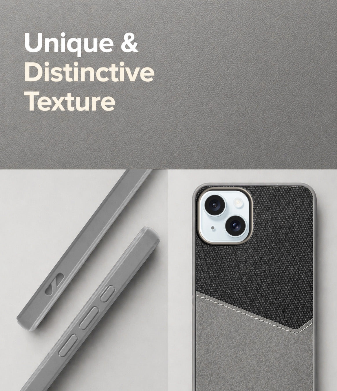 For Apple iPhone 15 Plus Back Cover Case (Dual PU Leather Stitch | Professional Minimalist | Soft and Flexible)