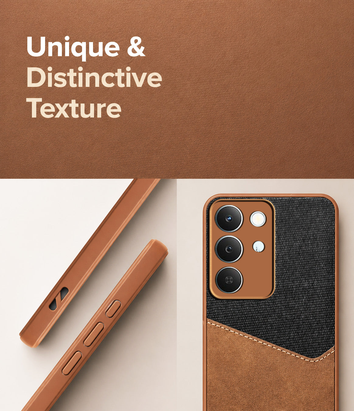 For Realme P4 Lite 5G | Narzo 100 Lite 5G Back Cover Case (Dual PU Leather Stitch | Professional Minimalist | Soft and Flexible)
