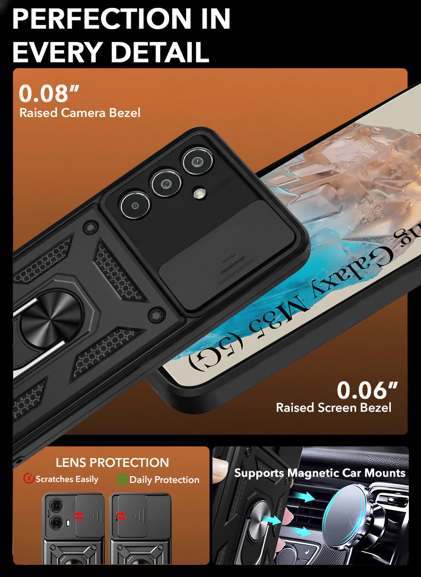 For Samsung Galaxy M35 5G Back Cover Case (Hybrid Dual Armor Polycarbonate)