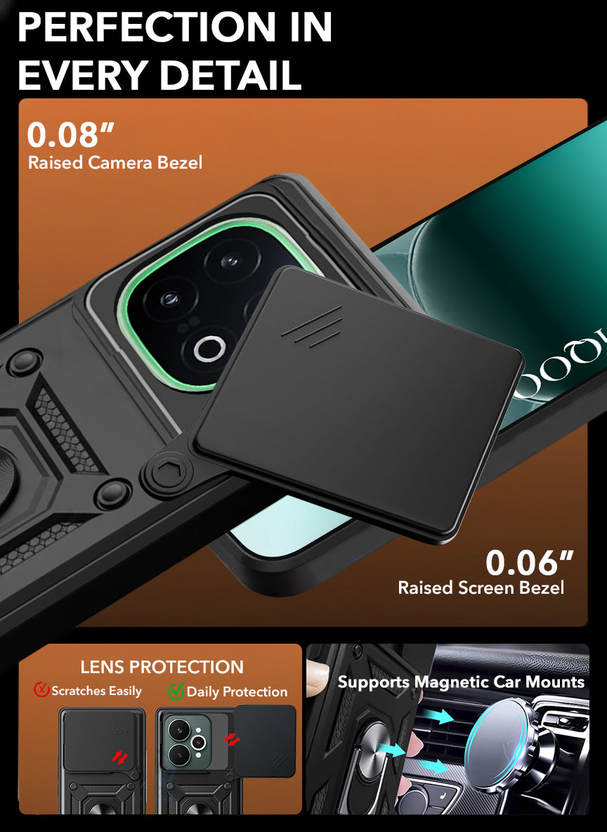 For Vivo iQOO 13 Back Cover Case (Hybrid Dual Armor Polycarbonate)