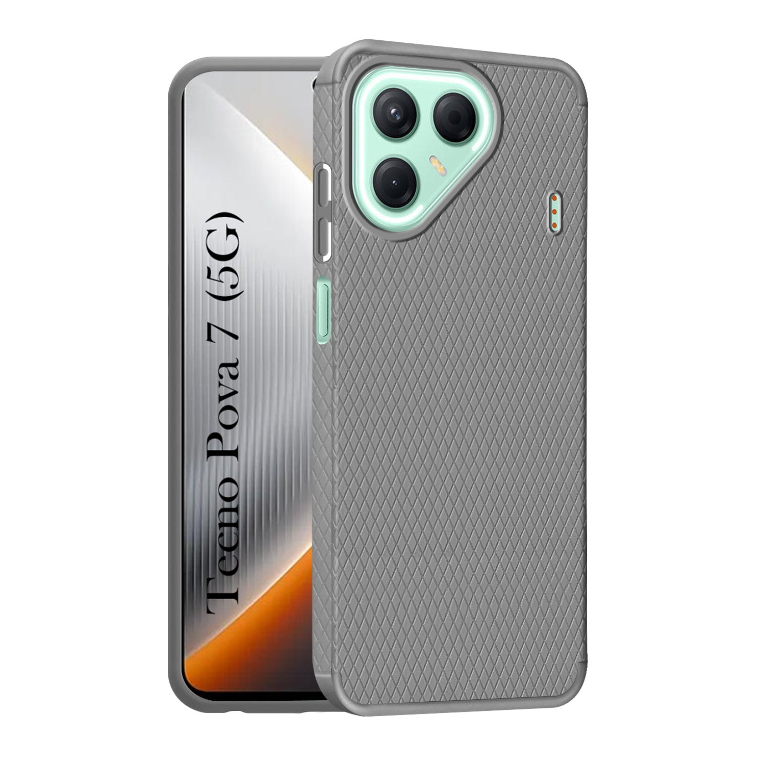 For Tecno Pova 7 5G Back Cover Case (Liquid Silicone | Side Grip | Camera Protection)