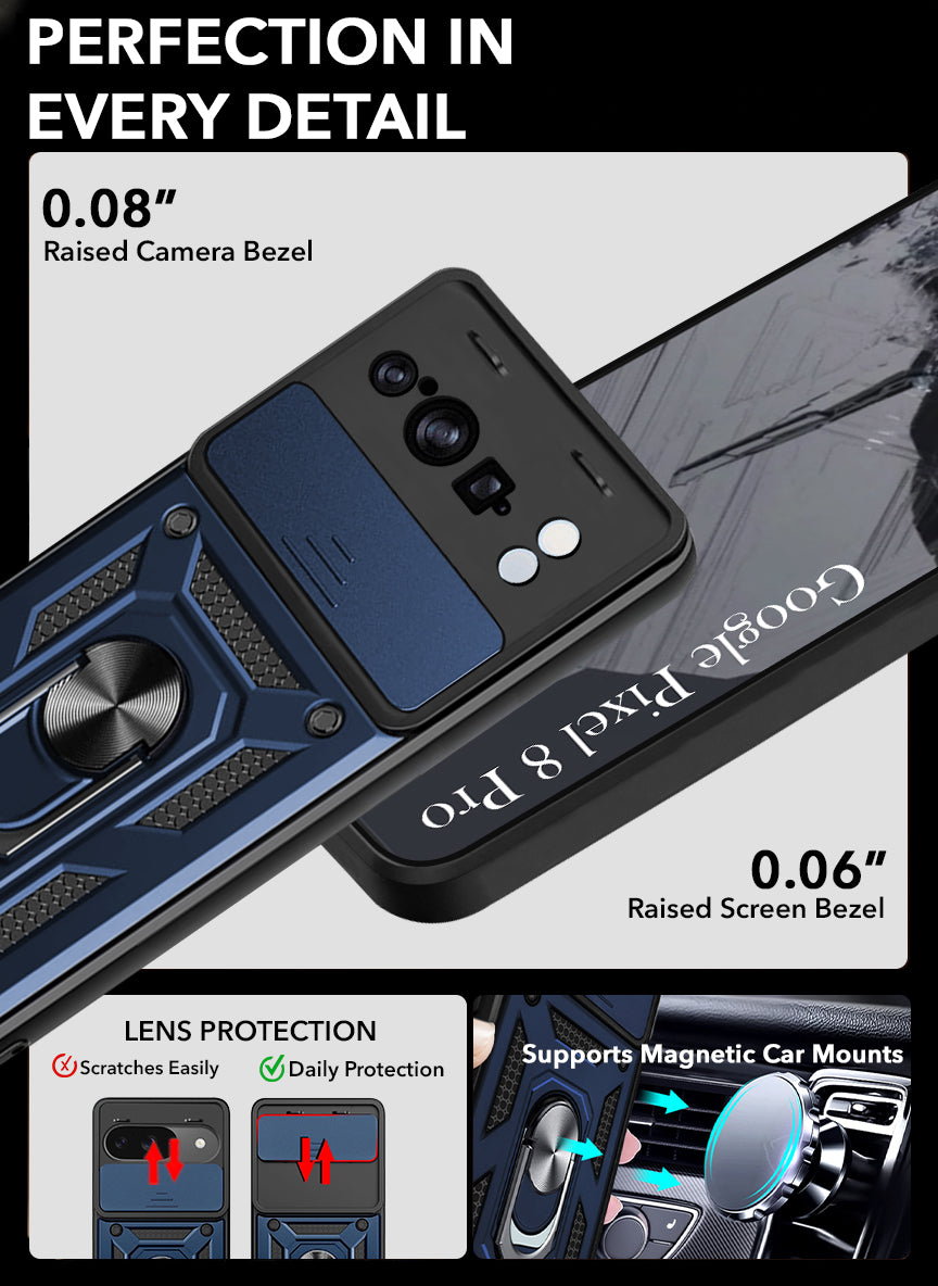 For Google Pixel 8 Pro Back Cover Case (Hybrid Dual Armor Polycarbonate)