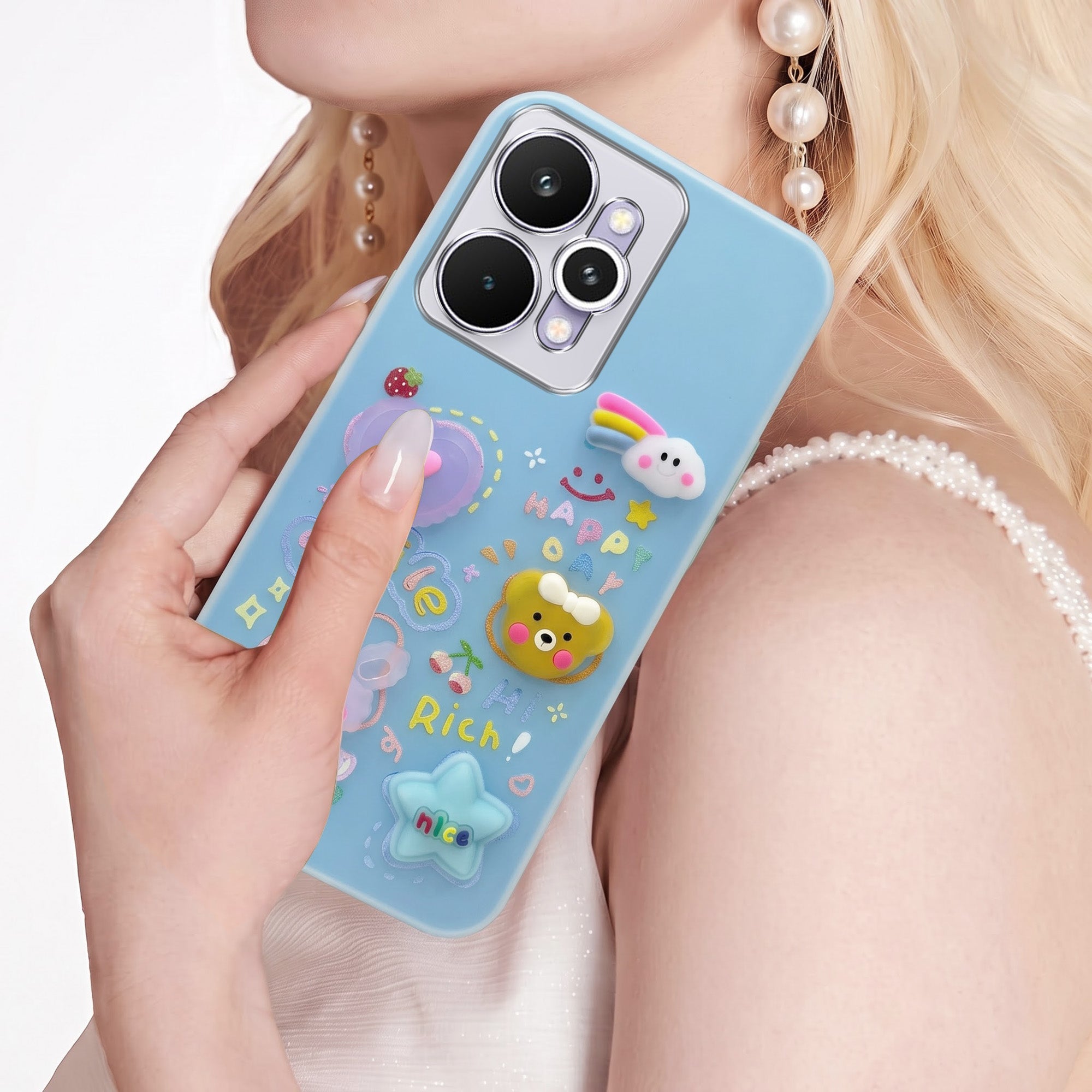 For Realme 15 Pro Back Cover Case (3D Cute Cartoons | Hard Back Side Soft | Matte Premium Finish | HD Printing)