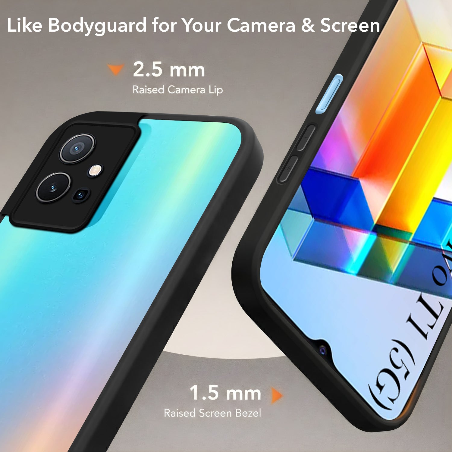 For Vivo T1 5G Back Cover Case (Built-in Stand | Lifetime Anti Yellow | Kickstand Shockproof | Camera Protection | MagSafe Compatible)