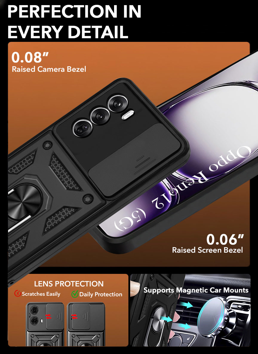 For Oppo Reno12 5G | Oppo Reno 12 5G Back Cover Case (Hybrid Dual Armor Polycarbonate)