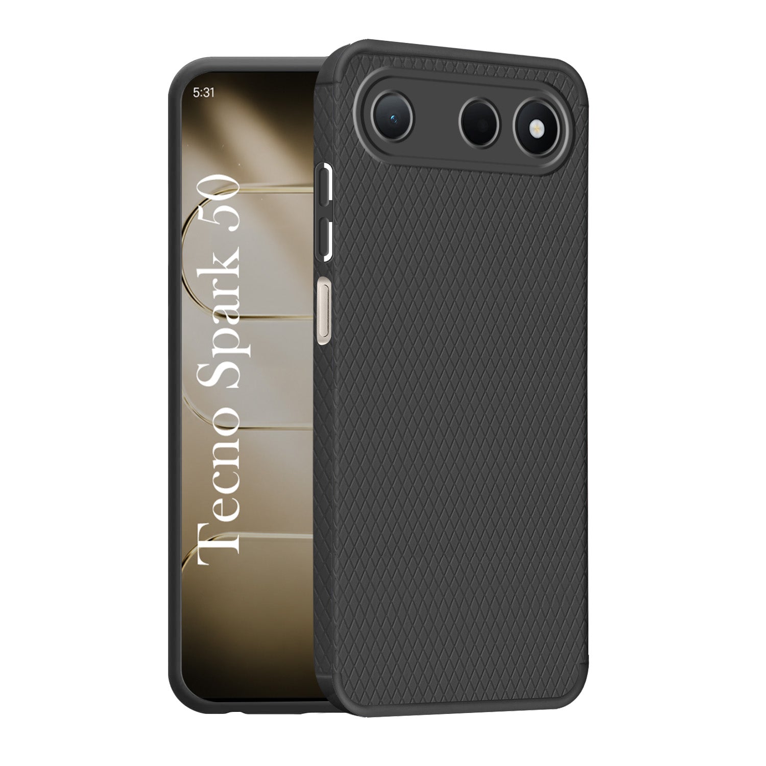 For Tecno Spark 50 Back Cover Case Liquid Silicone (Camera Protection | Side Grip Texture | Soft and Flexible)