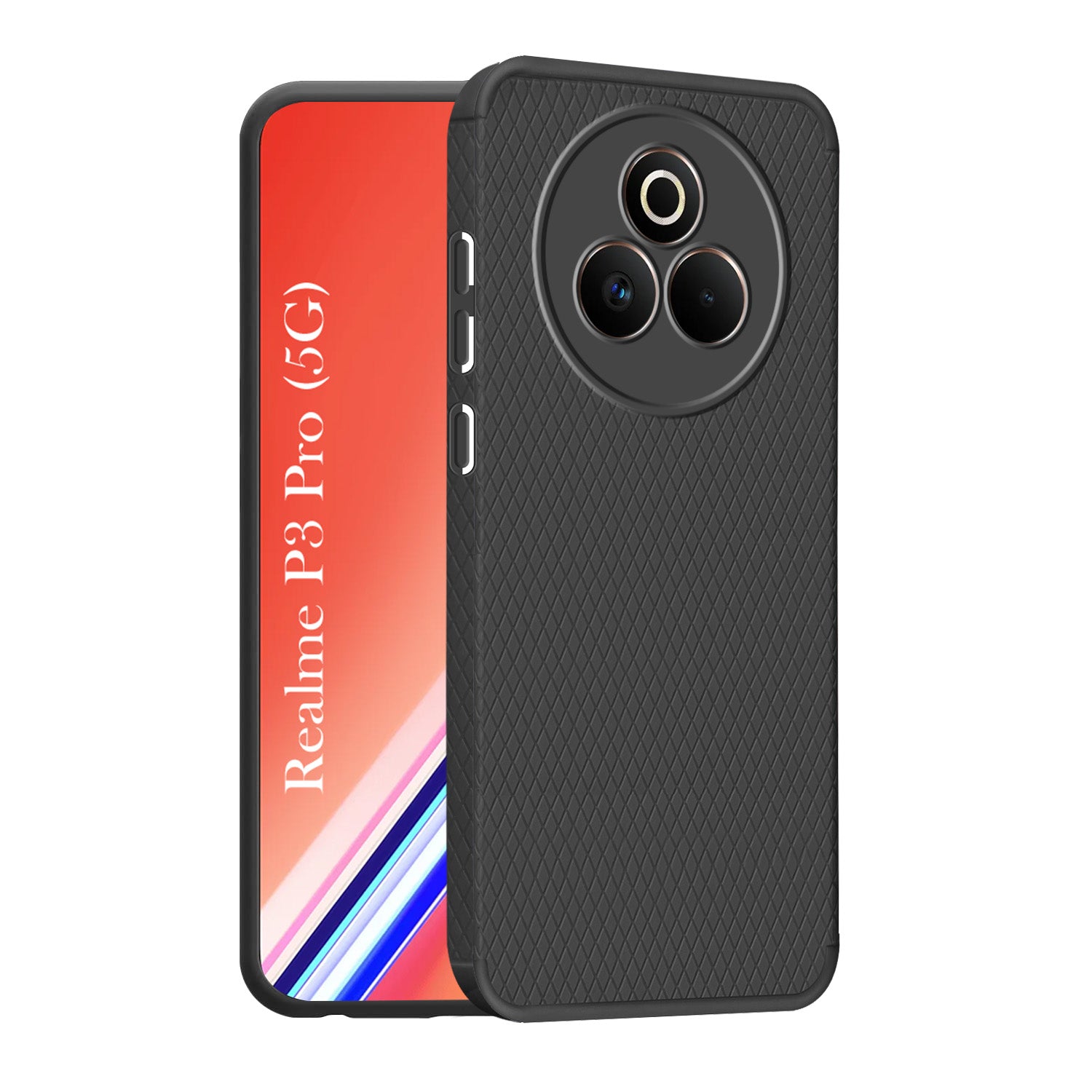 For Realme P3 Pro  Back Cover Case (Liquid Silicone | Side Grip | Camera Protection)
