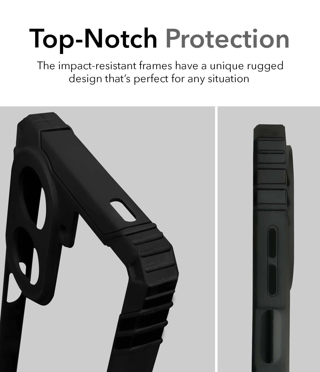 For Xiaomi Poco C61 Back Cover Case (Ultimate Shockproof Bumpers | Anti Yellow | Rugged Armor | Hybrid PC | Black )
