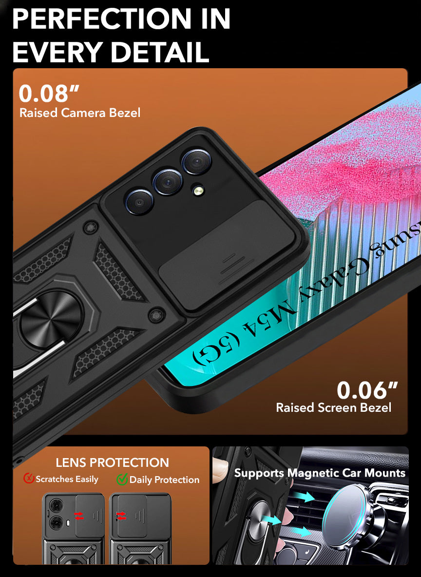 For Samsung Galaxy M54 5G Back Cover Case (Hybrid Dual Armor Polycarbonate)