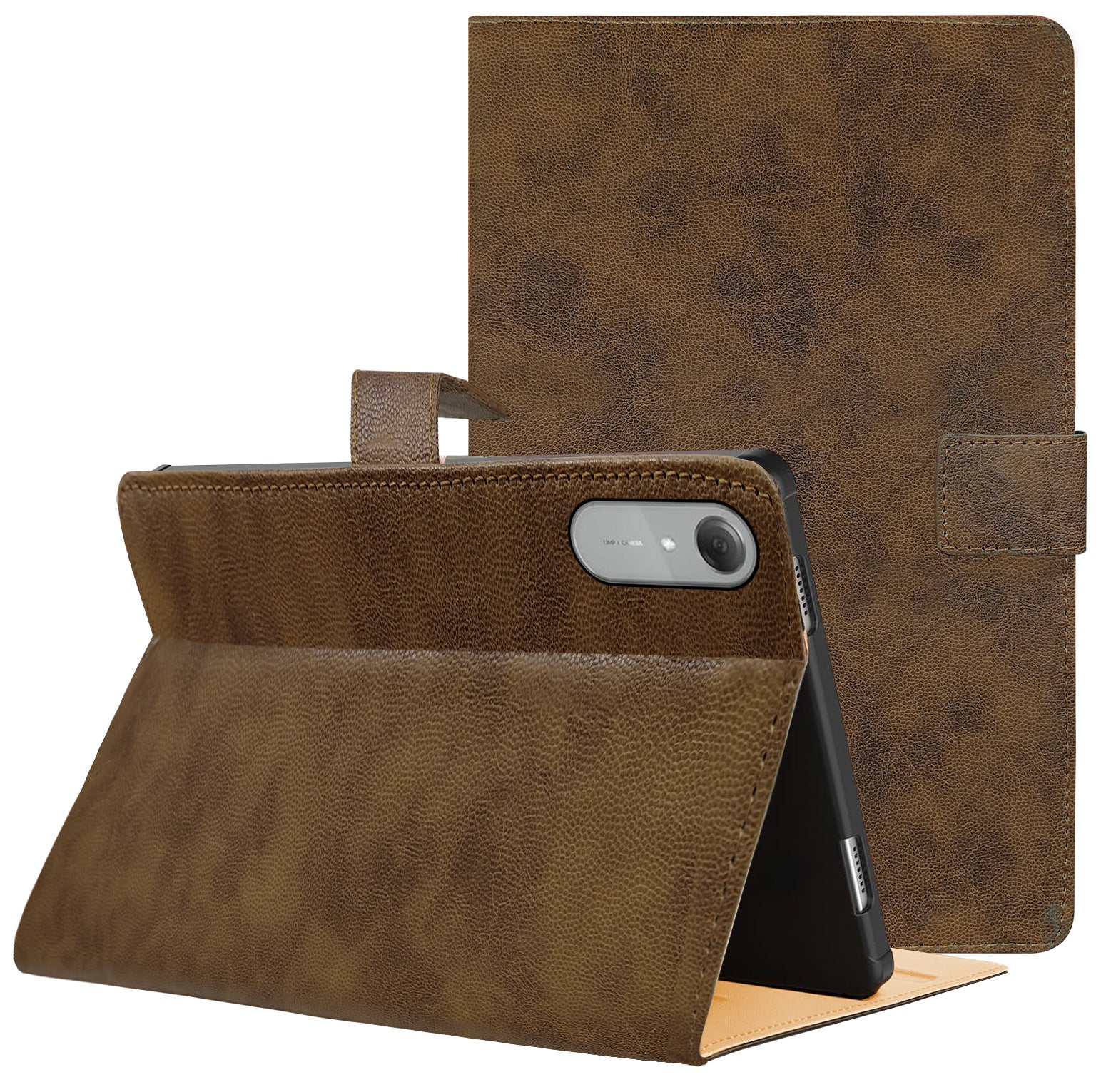 For Lenovo Idea Tab Pro Gen 2 13 Inch TB-390FU Flip Cover Folio Cover (PU Leather | Multi-Angle Smart Stand | Card Storage Slots | Silicone Back Pouch)