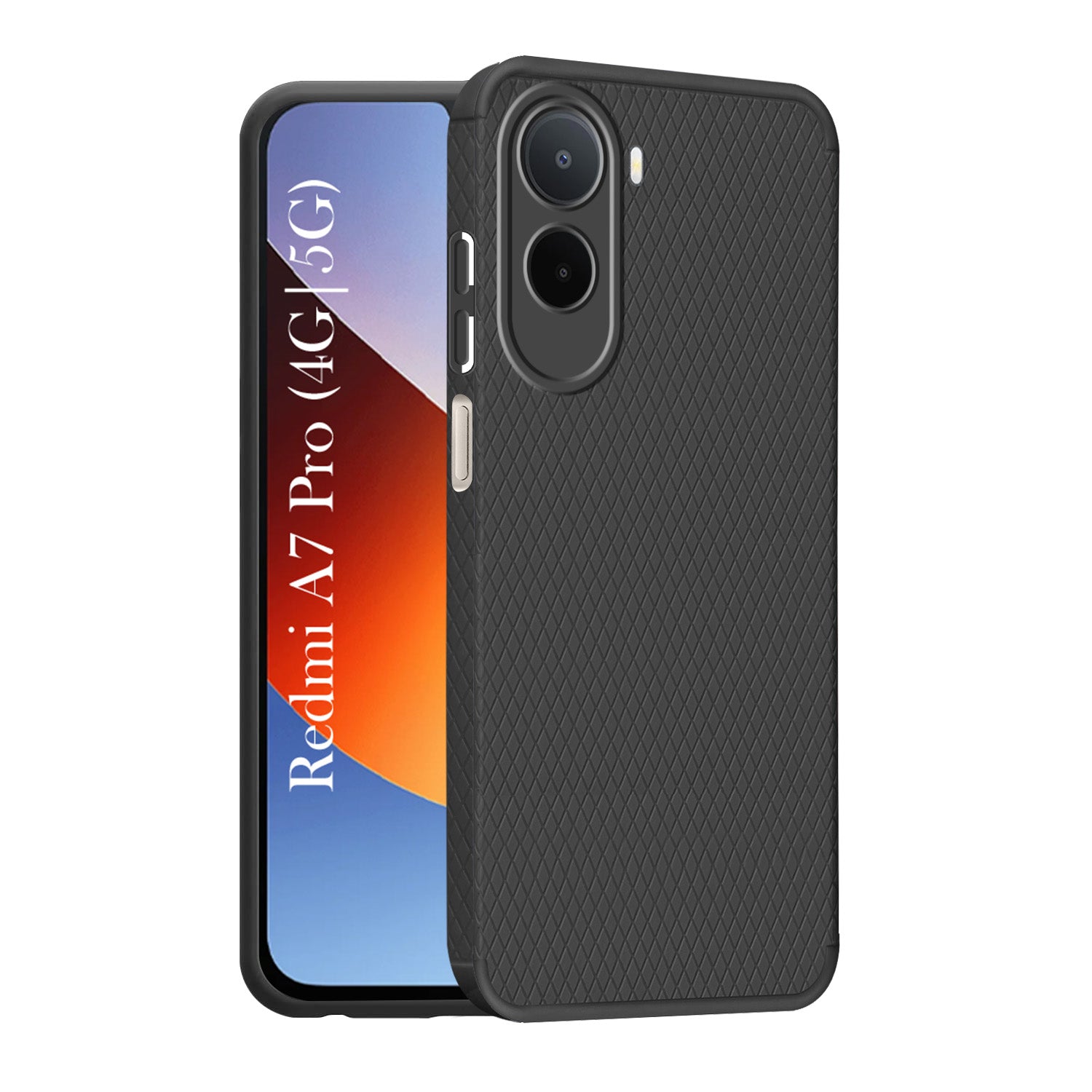 For Redmi A7 Pro 5G Back Cover Case Liquid Silicone (Camera Protection | Side Grip Texture | Soft and Flexible)