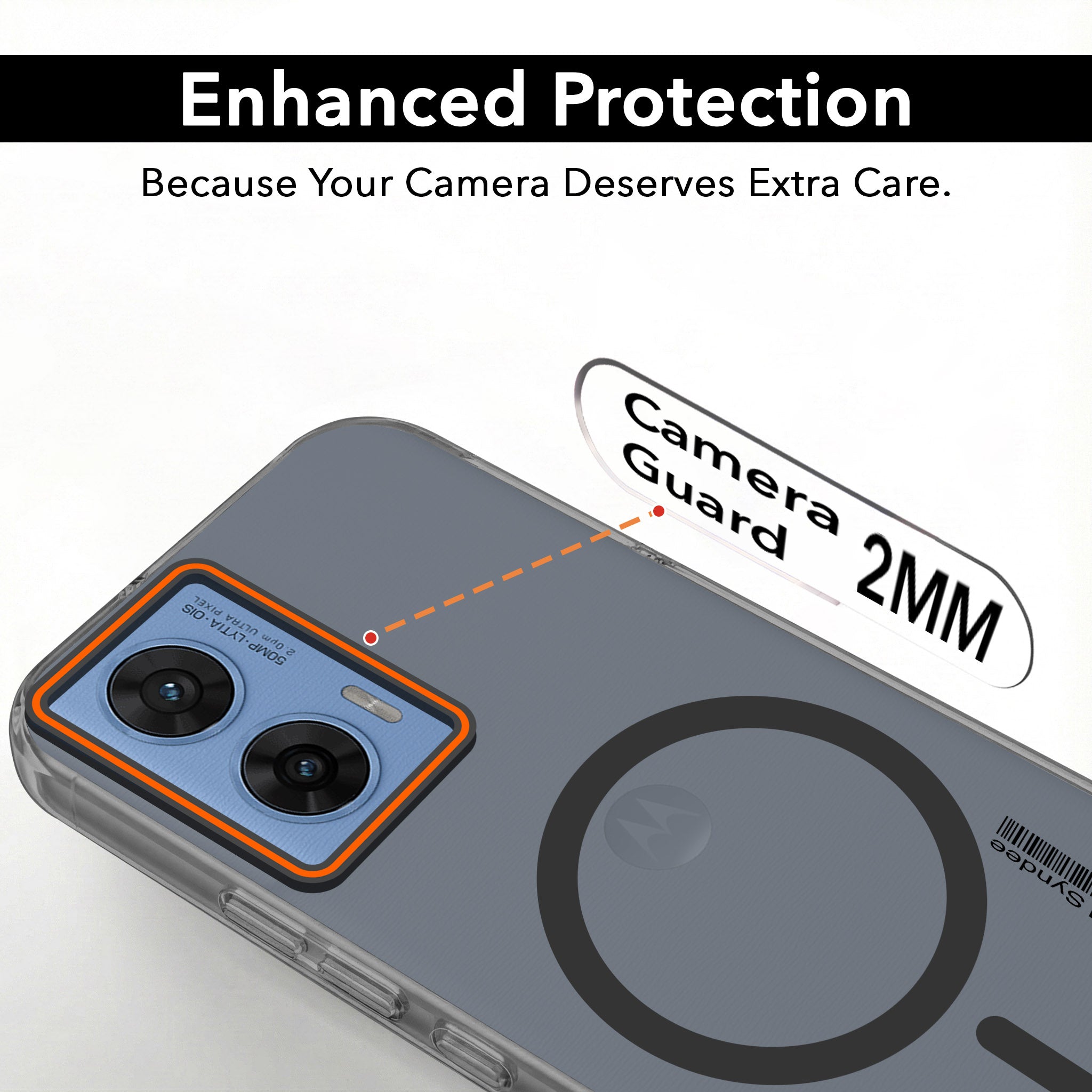 For Motorola Moto G96 Back Cover Case (Soft Touch | Camera Bump Protection | MagSafe Compatible | Matte Finish)