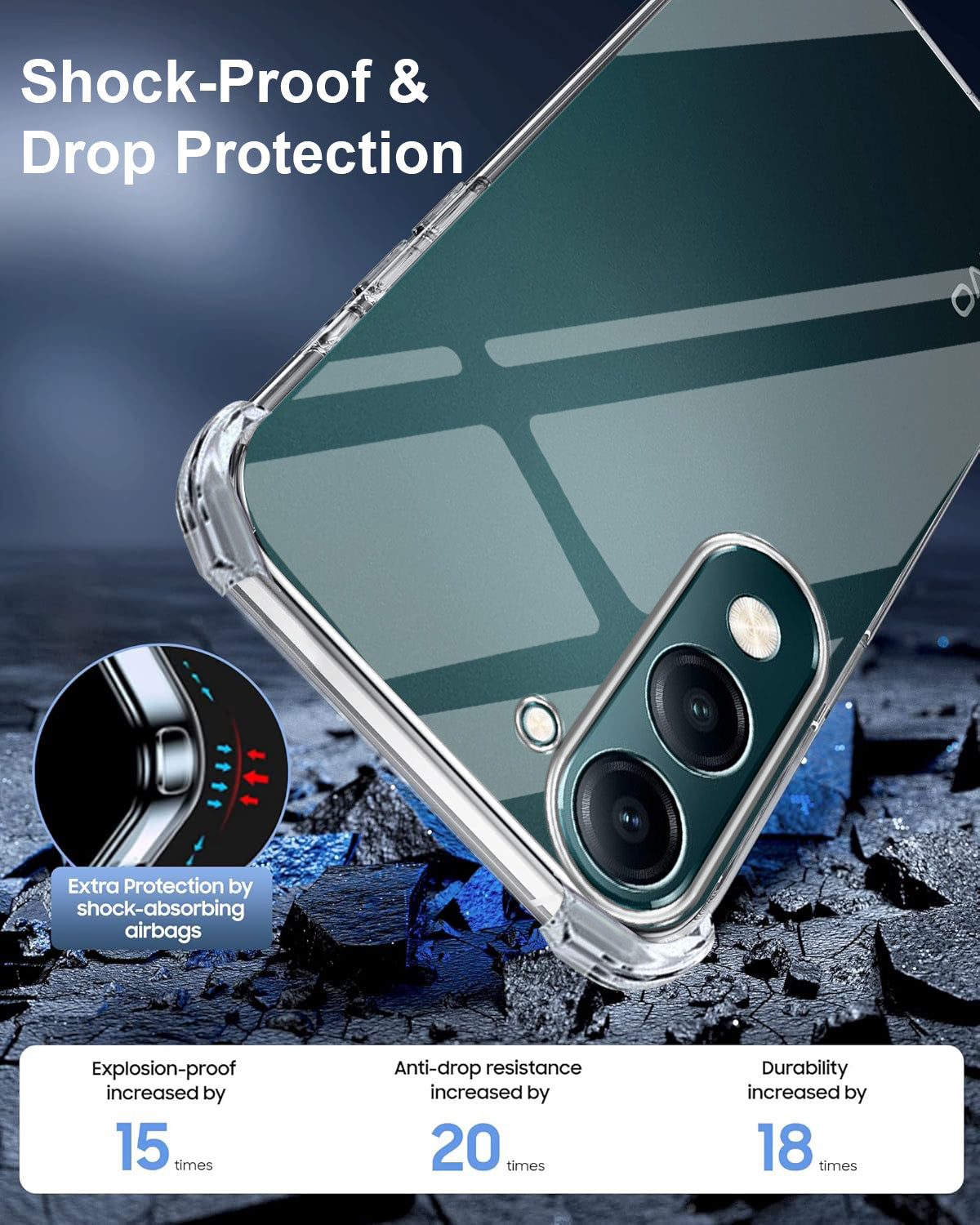 For Vivo Y19 | Vivo Y19e | Vivo T4 Lite Back Cover Case Shockproof Crystal-Clear | Drop & Camera Protection | Hard Polycarbonate)