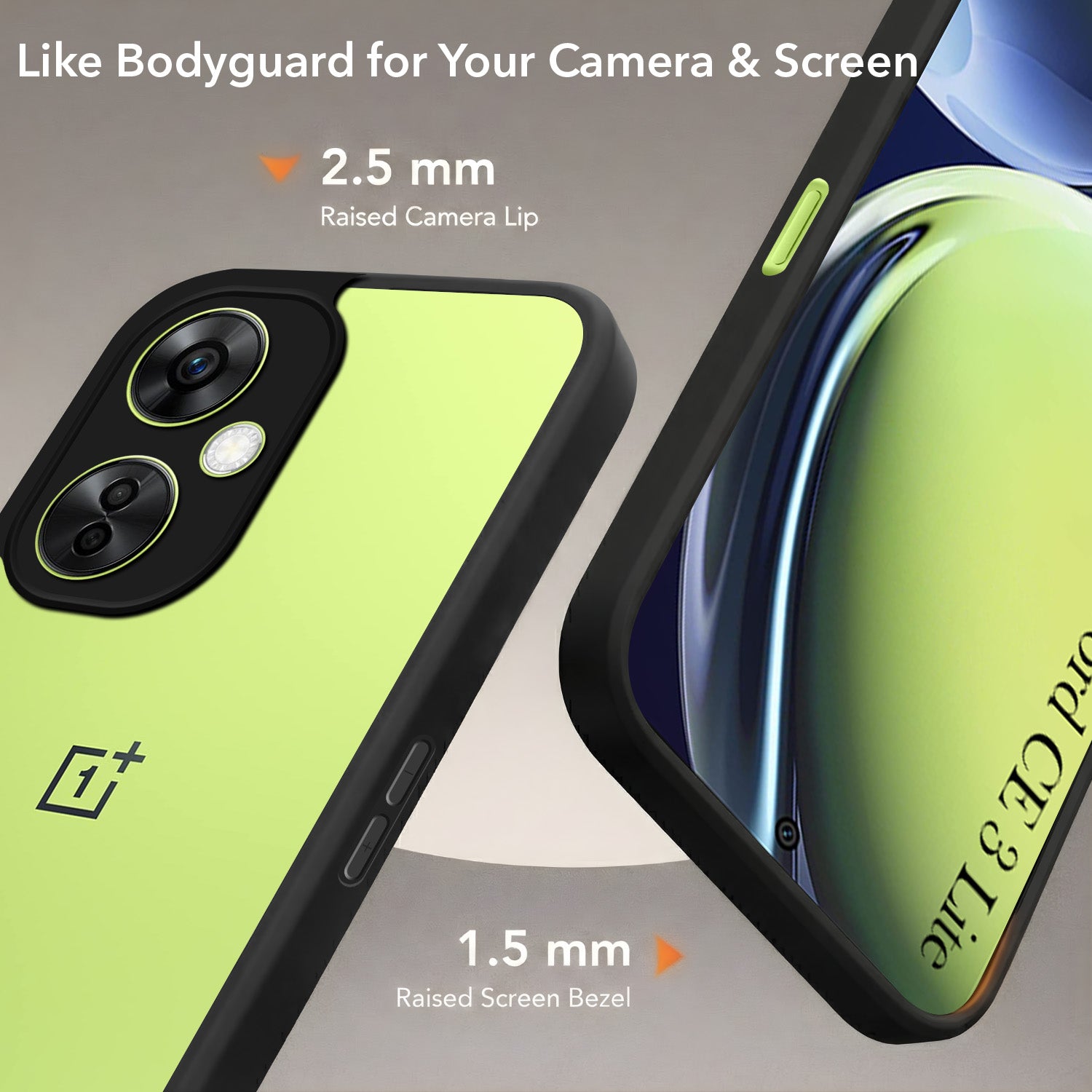 For OnePlus Nord CE 3 Lite Back Cover Case (Built-in Stand | Lifetime Anti Yellow | Kickstand Shockproof | Camera Protection | MagSafe Compatible)